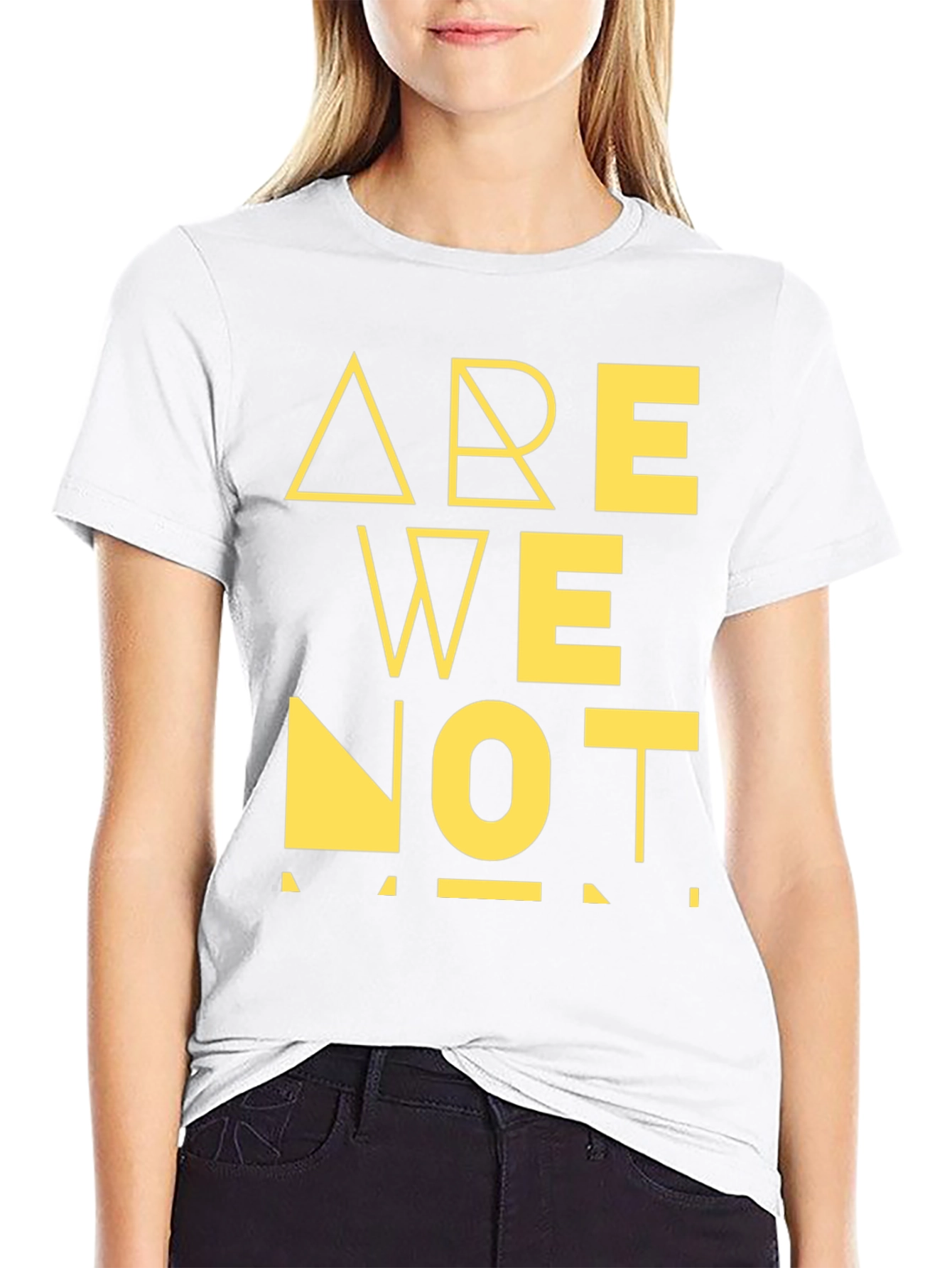 Abstract Geometric Typography T-Shirt