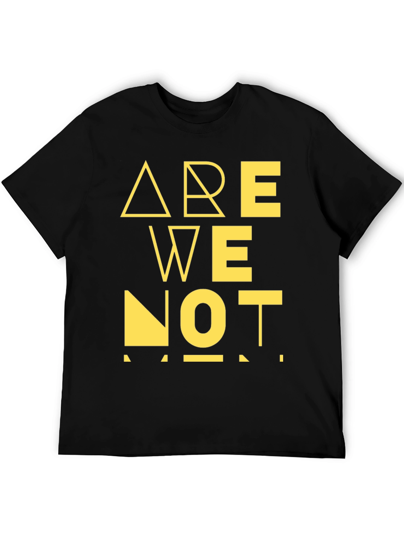 Abstract Geometric Typography T-Shirt