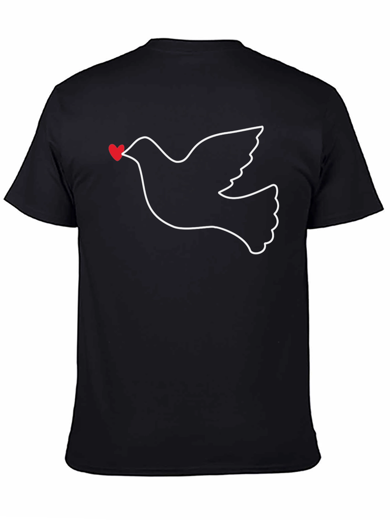 Dove With Heart T-Shirt - Peace and Love