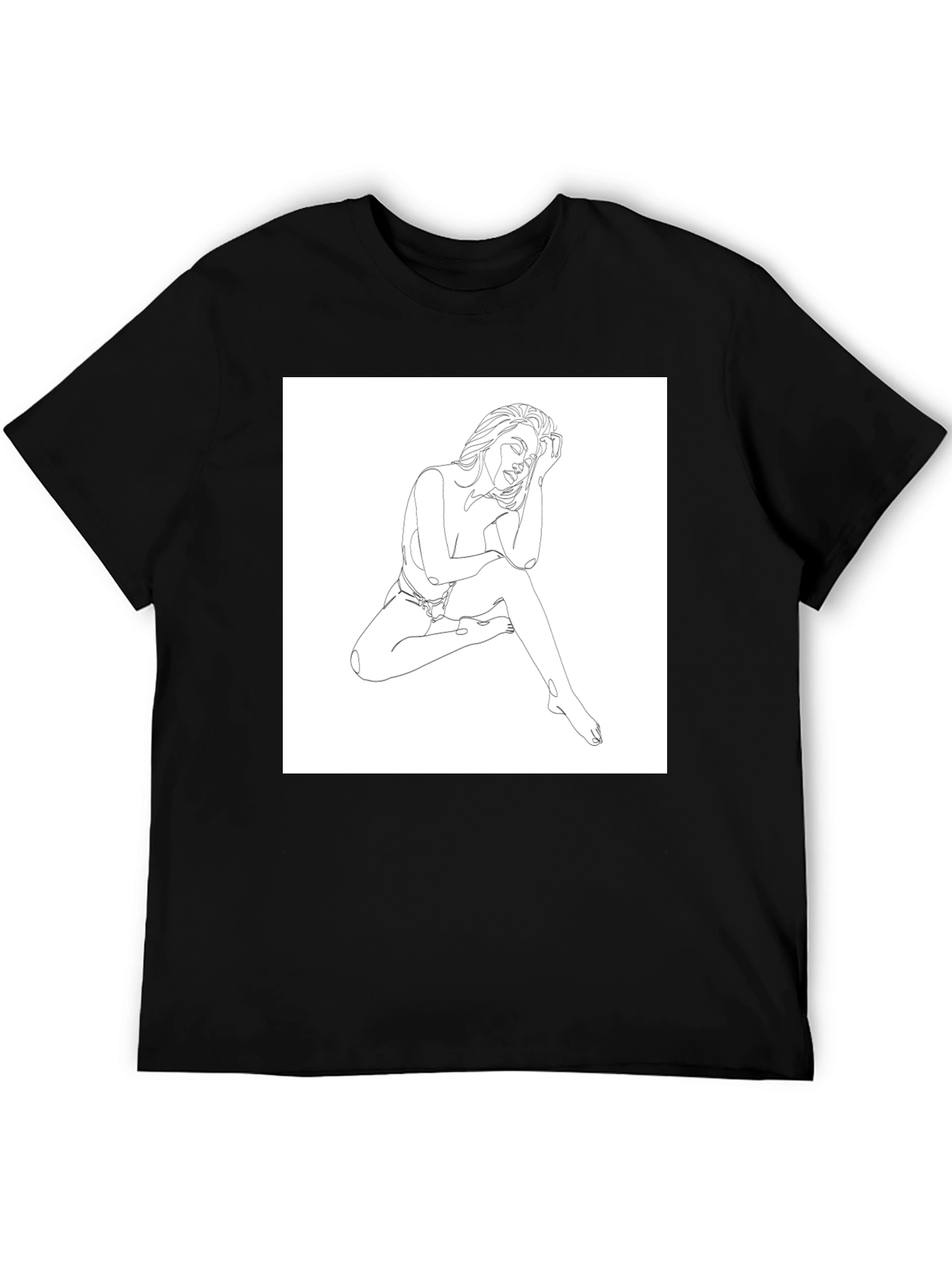 Minimalist Woman Line Art Graphic Tee