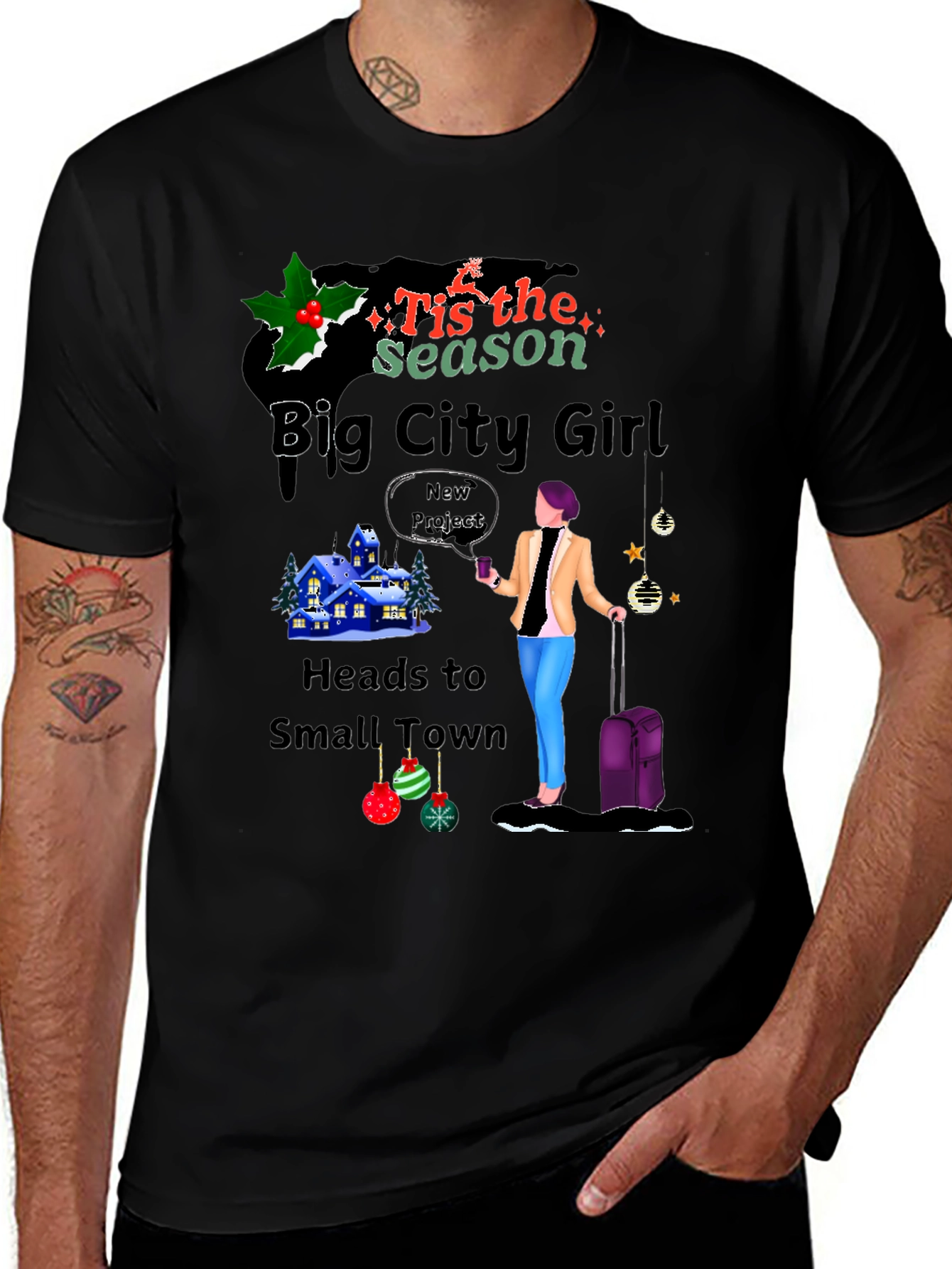 Big City Girl Christmas Graphic Tee