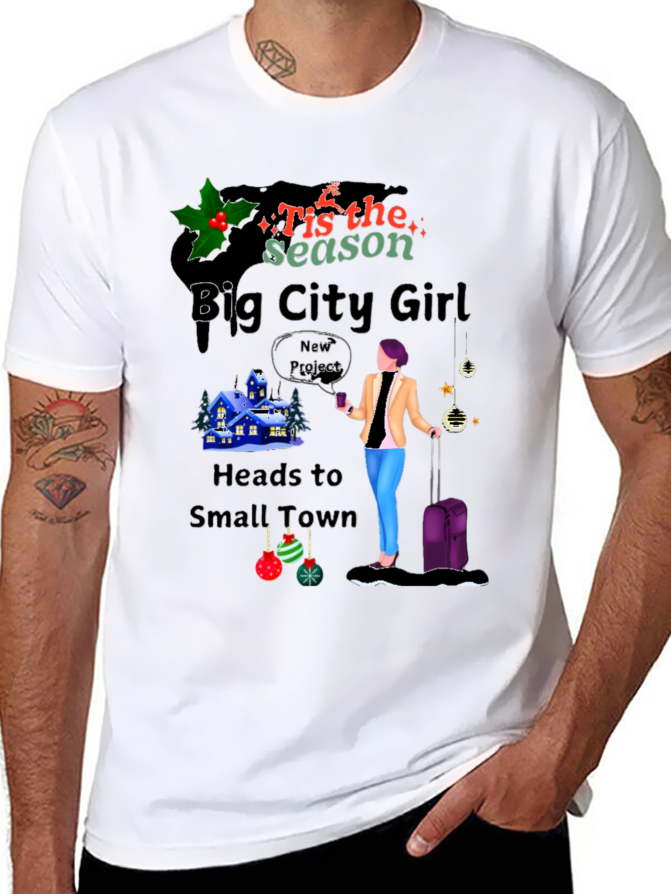 Big City Girl Christmas Graphic Tee