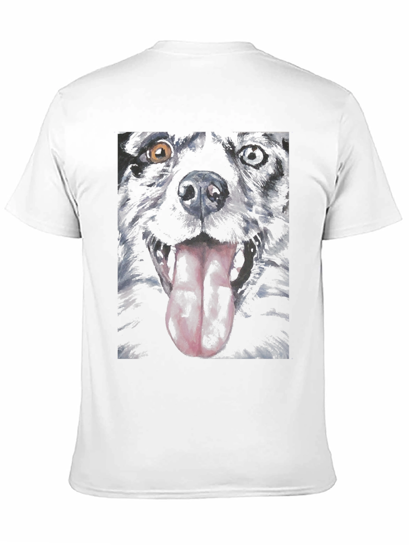 Dog Graphic Tee - Black Cotton Crew Neck