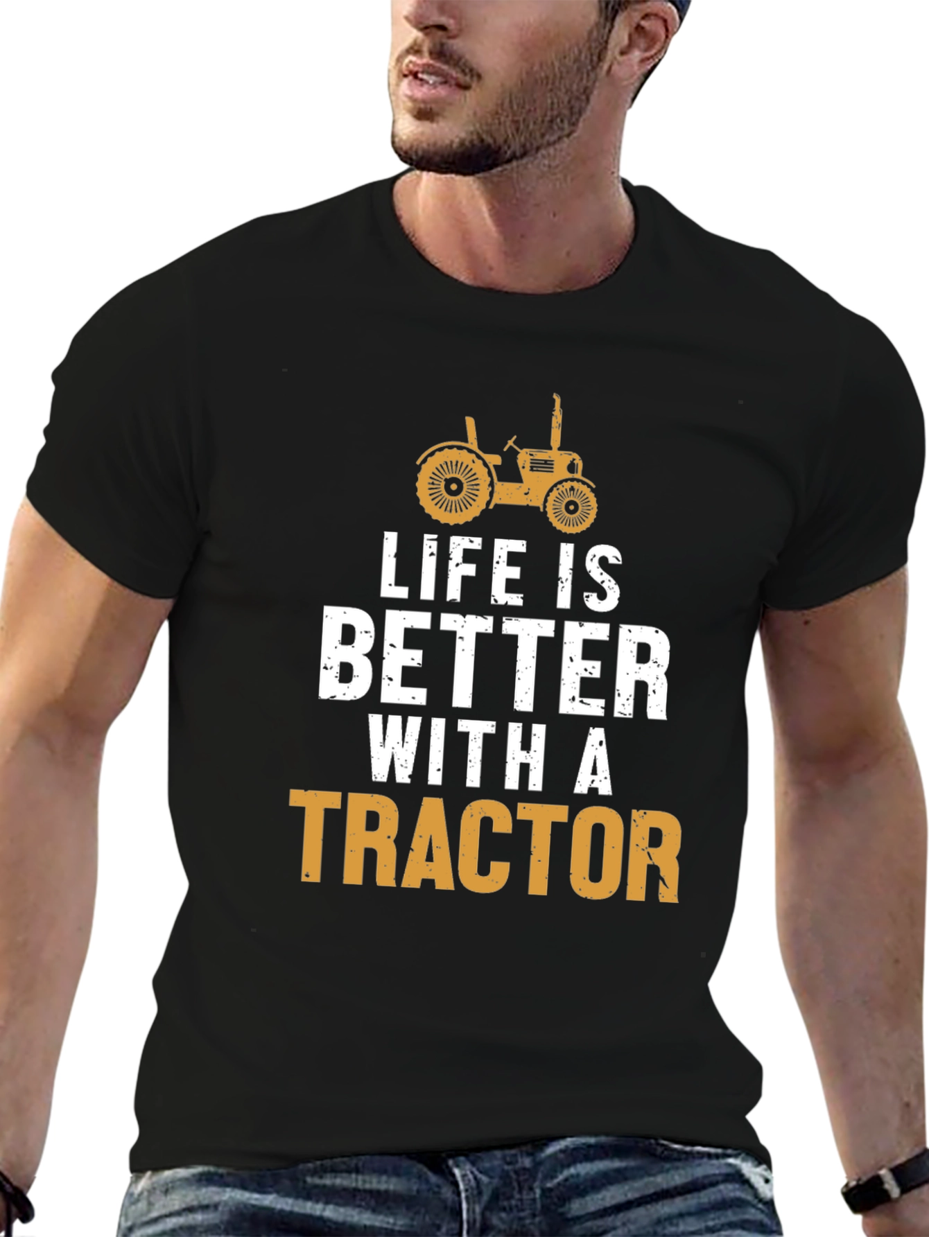 Life is Better with a Tractor Graphic T-Shirt