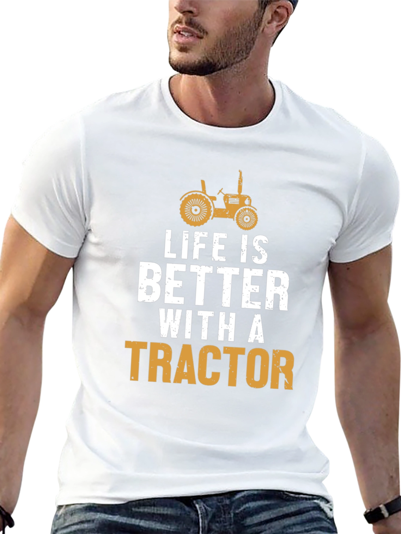 Life is Better with a Tractor Graphic T-Shirt