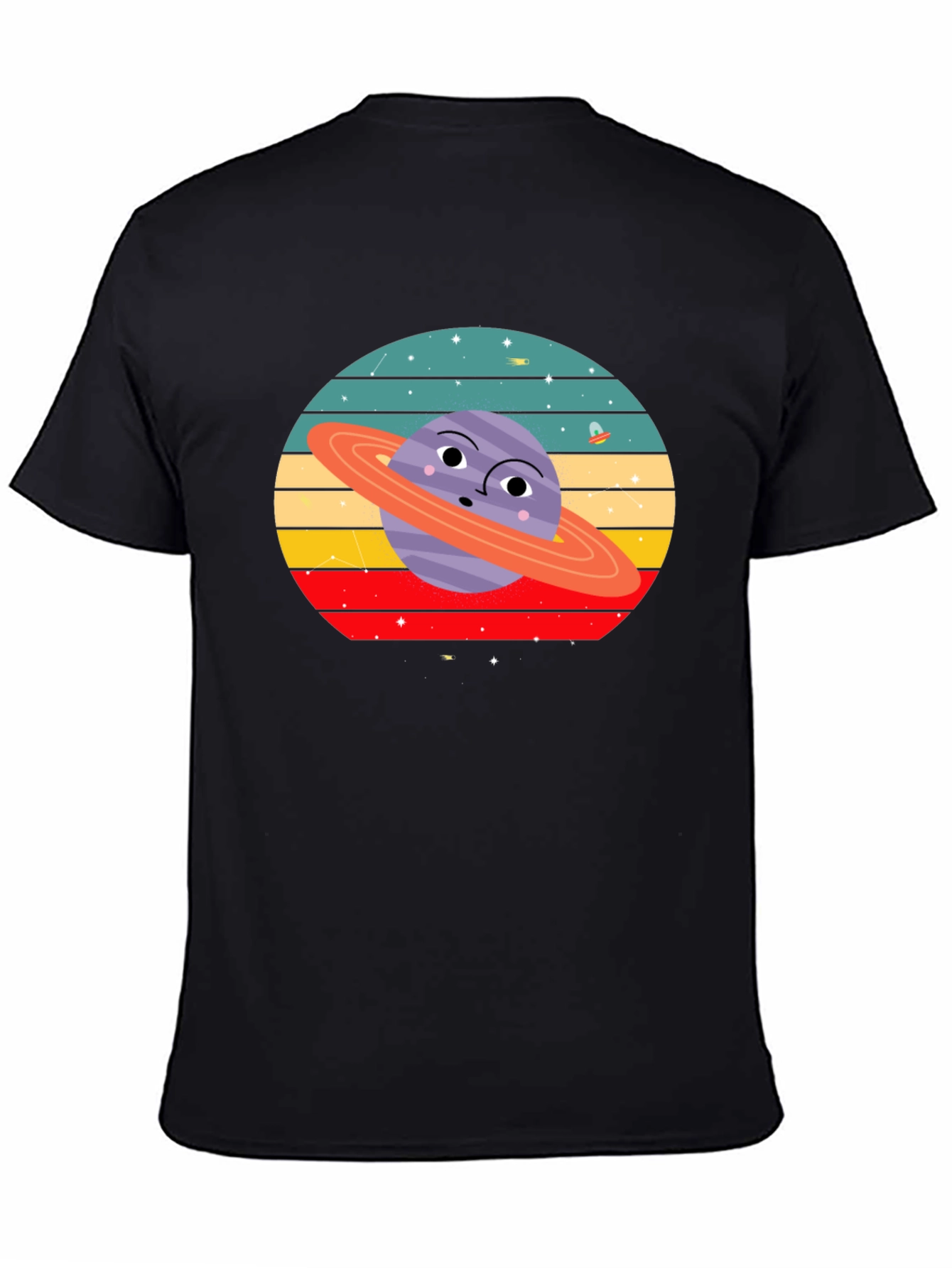 Retro Saturn Graphic Tee - Unique Planet Design