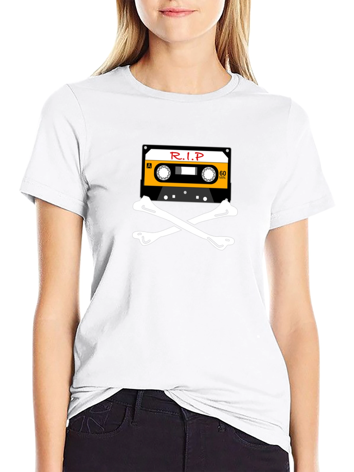 RIP Cassette Tape & Crossbones Graphic Tee