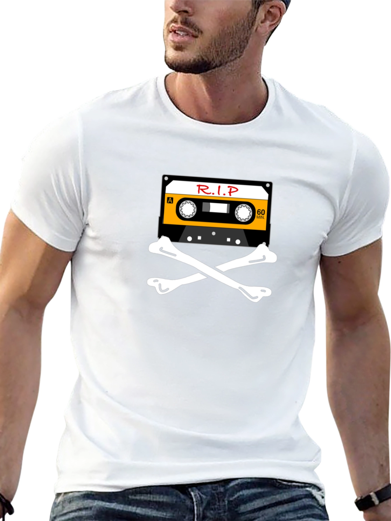 RIP Cassette Tape & Crossbones Graphic Tee