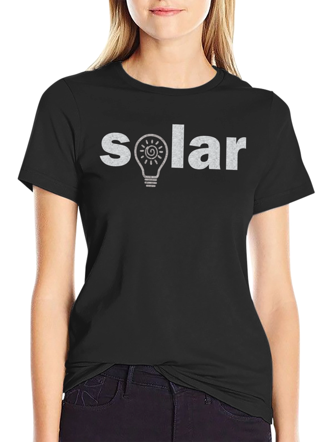 Solar Energy Light Bulb Graphic T-Shirt