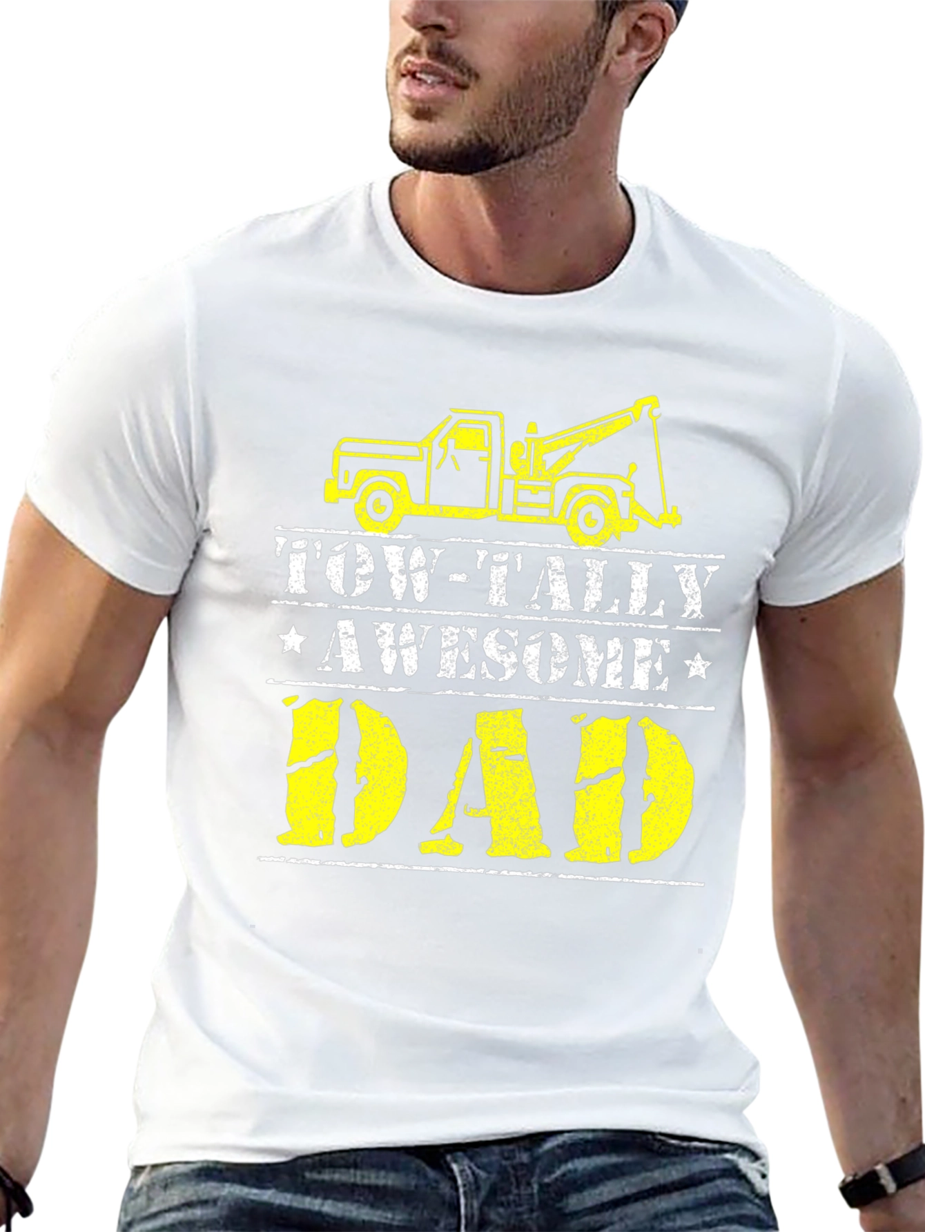 Tow-Tally Awesome Dad Black T-Shirt