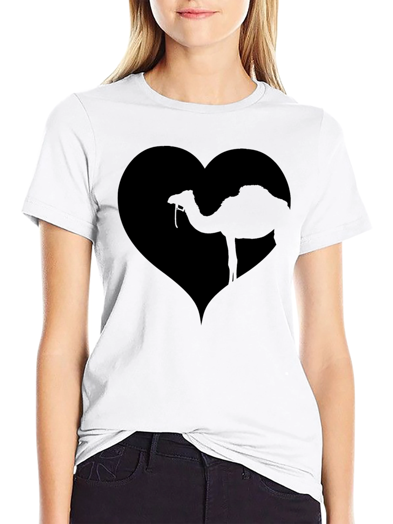 Camel Heart Graphic Tee - Black T-Shirt