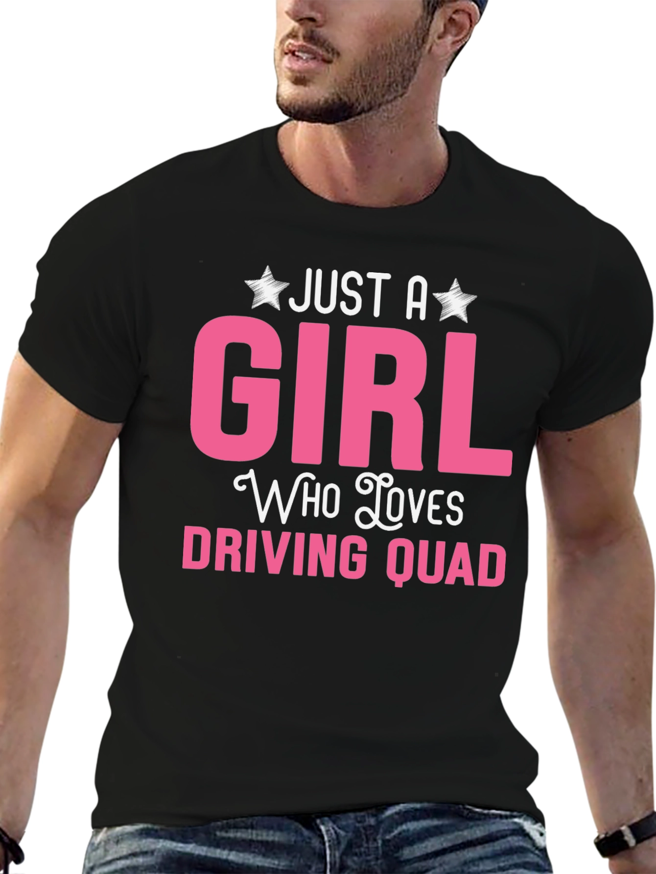 Just A Girl Who Loves Driving Quad T-Shirt