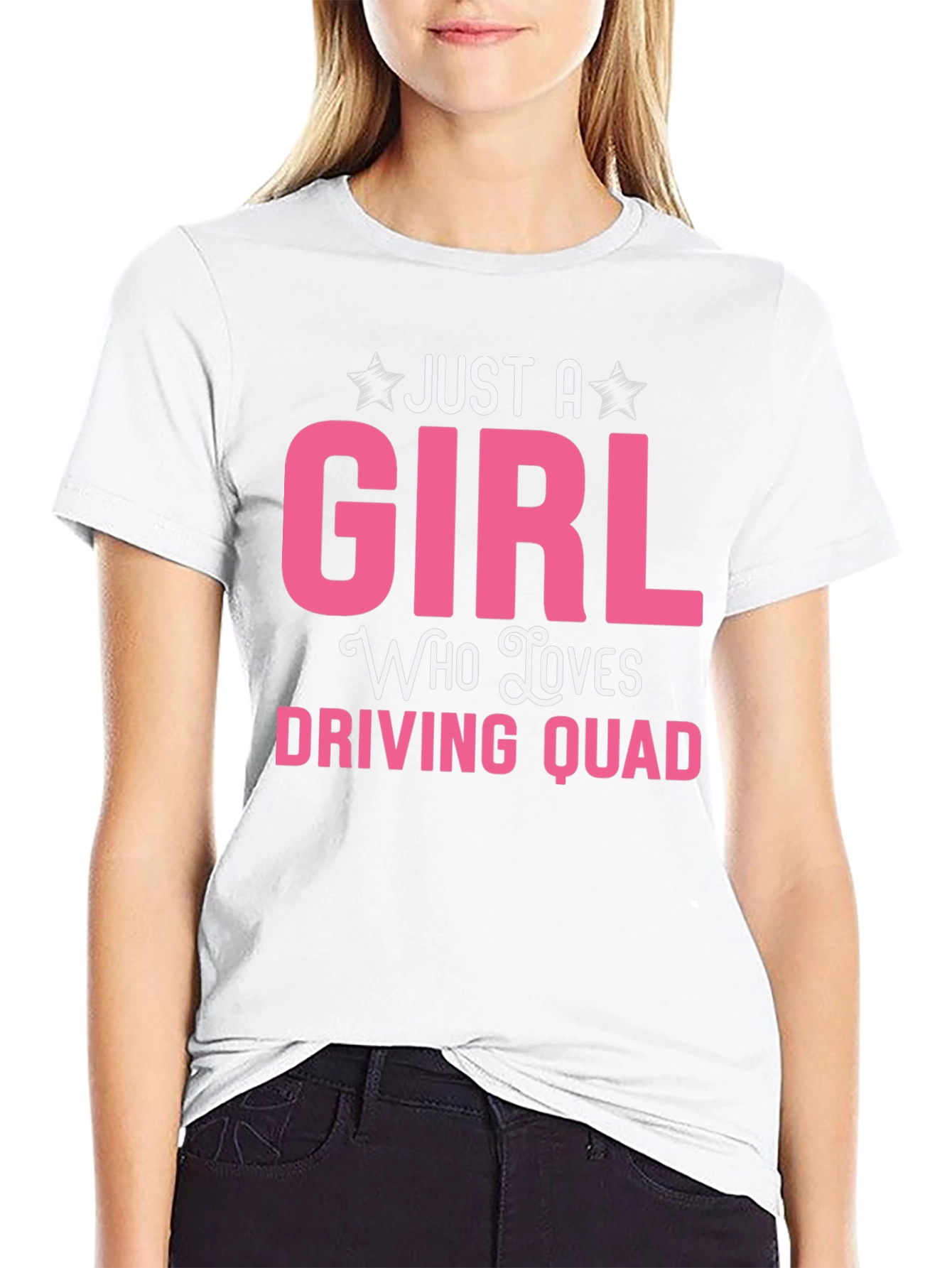 Just A Girl Who Loves Driving Quad T-Shirt