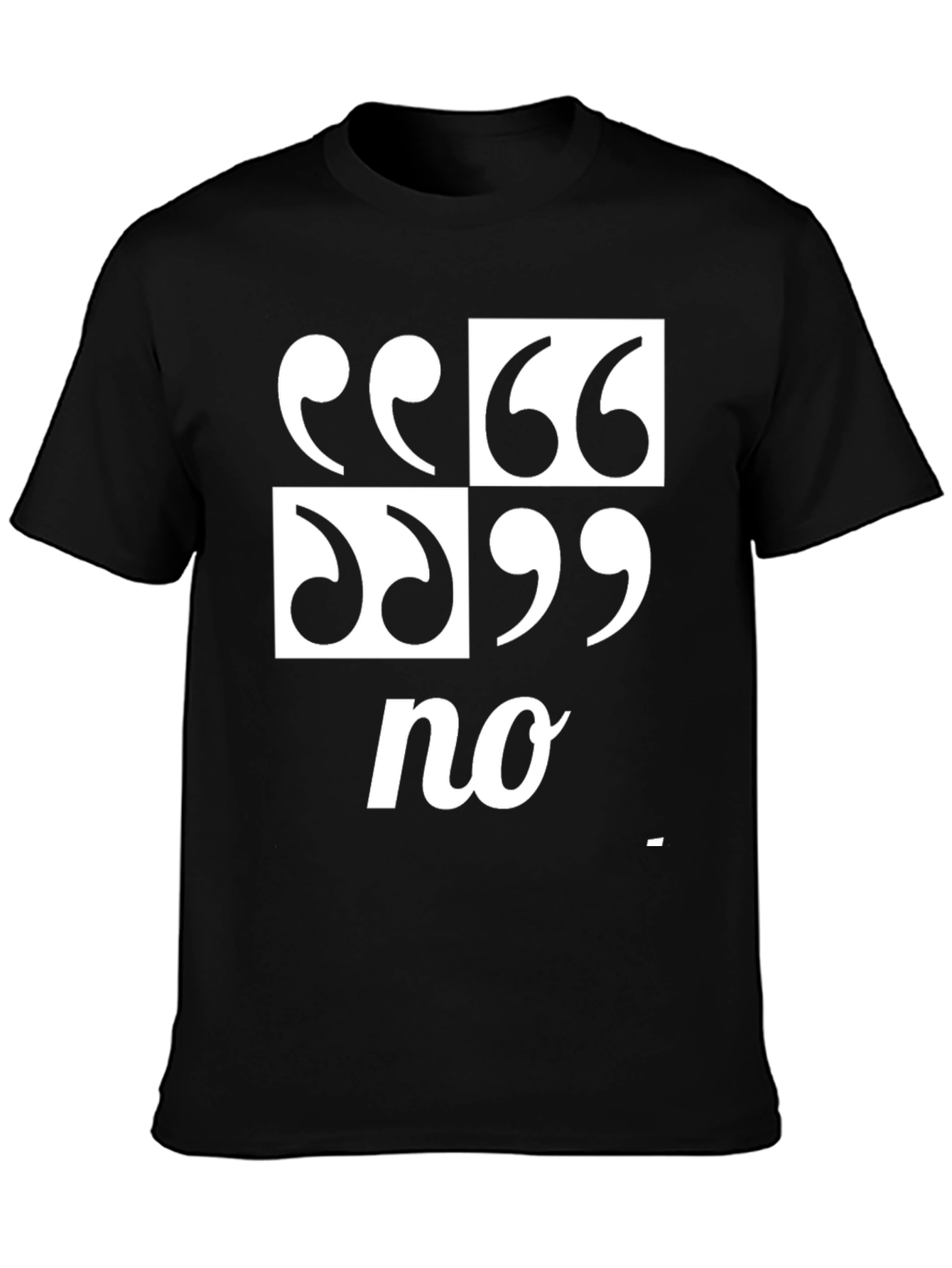Quotation No Graphic Tee - Black