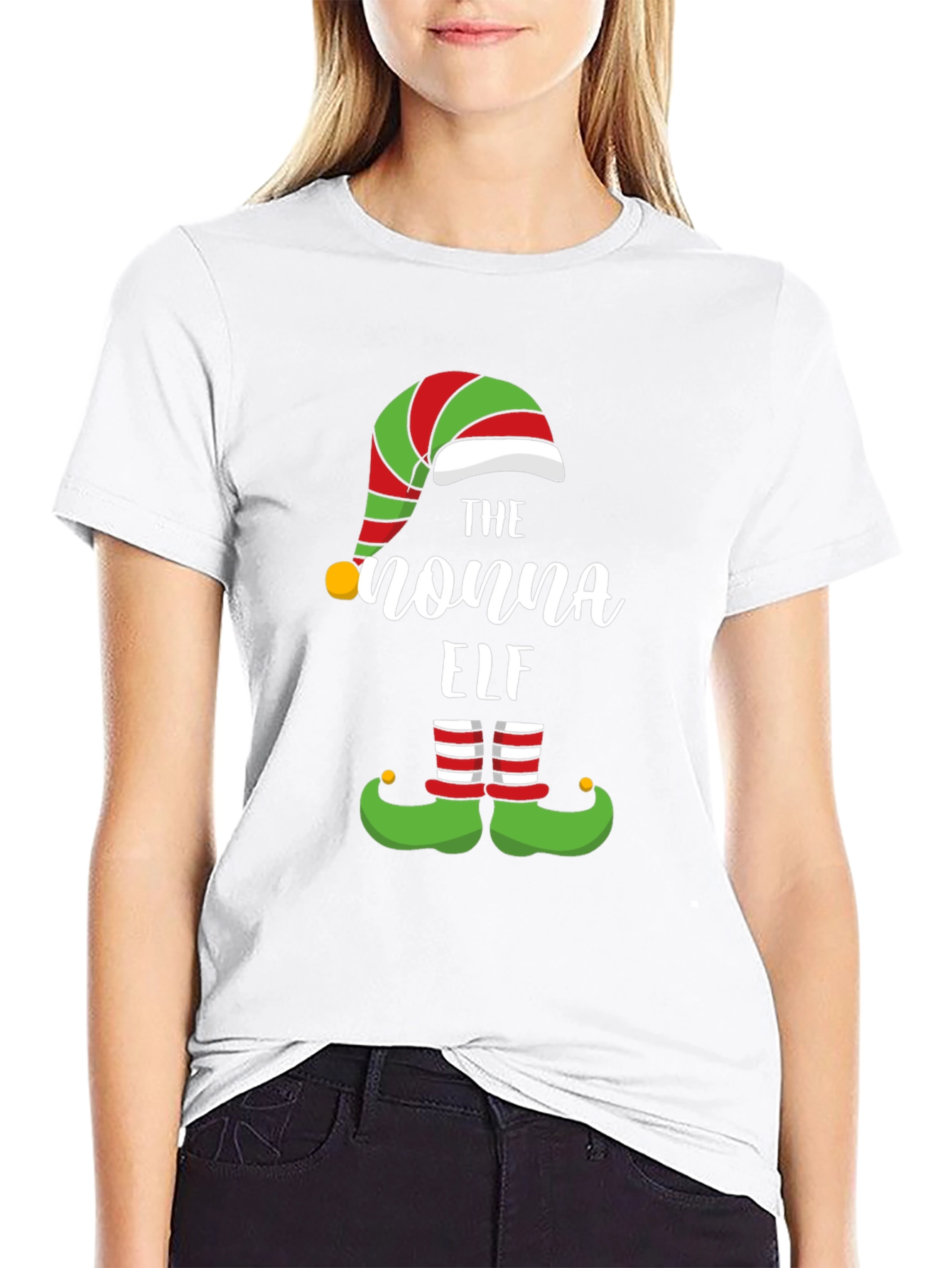 The Nonna Elf Christmas T-Shirt