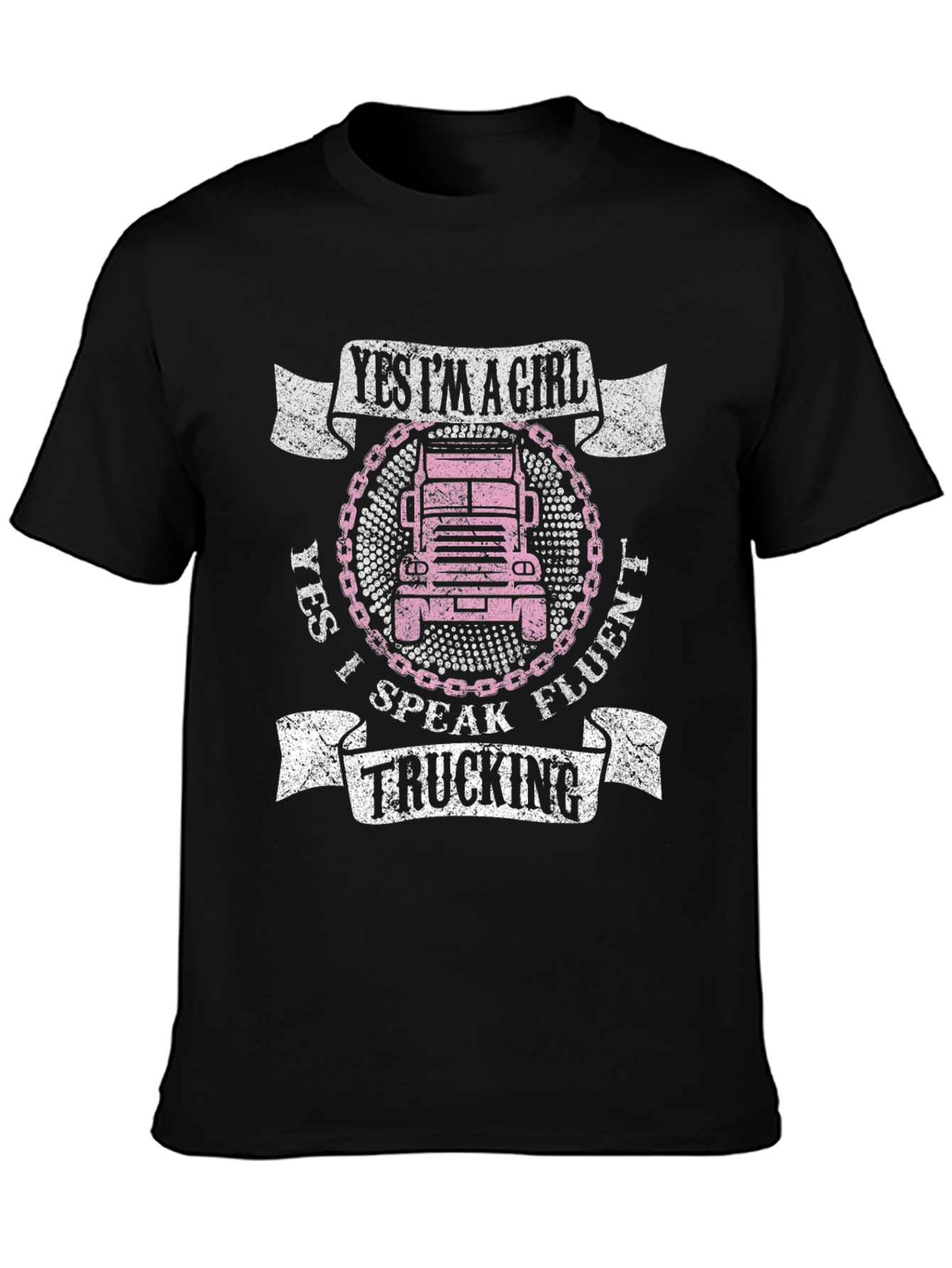 Yes Im A Girl Trucking T-Shirt