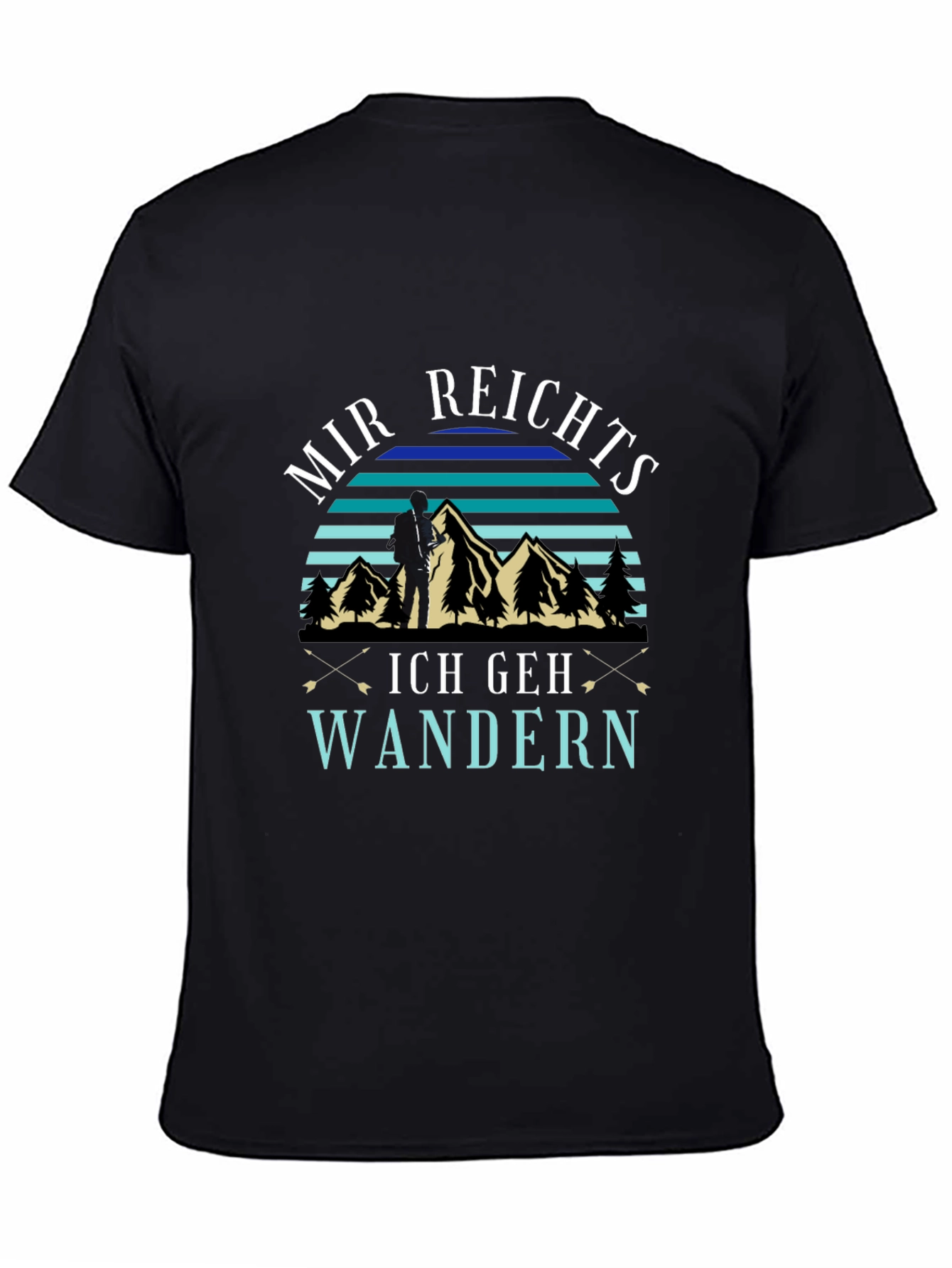 Mir Reichts Ich Geh Wandern Black T-Shirt