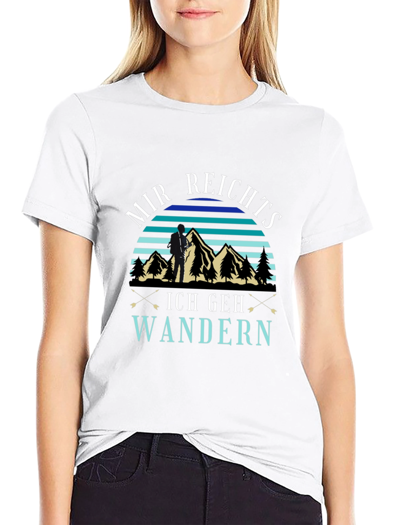 Mir Reichts Ich Geh Wandern Black T-Shirt