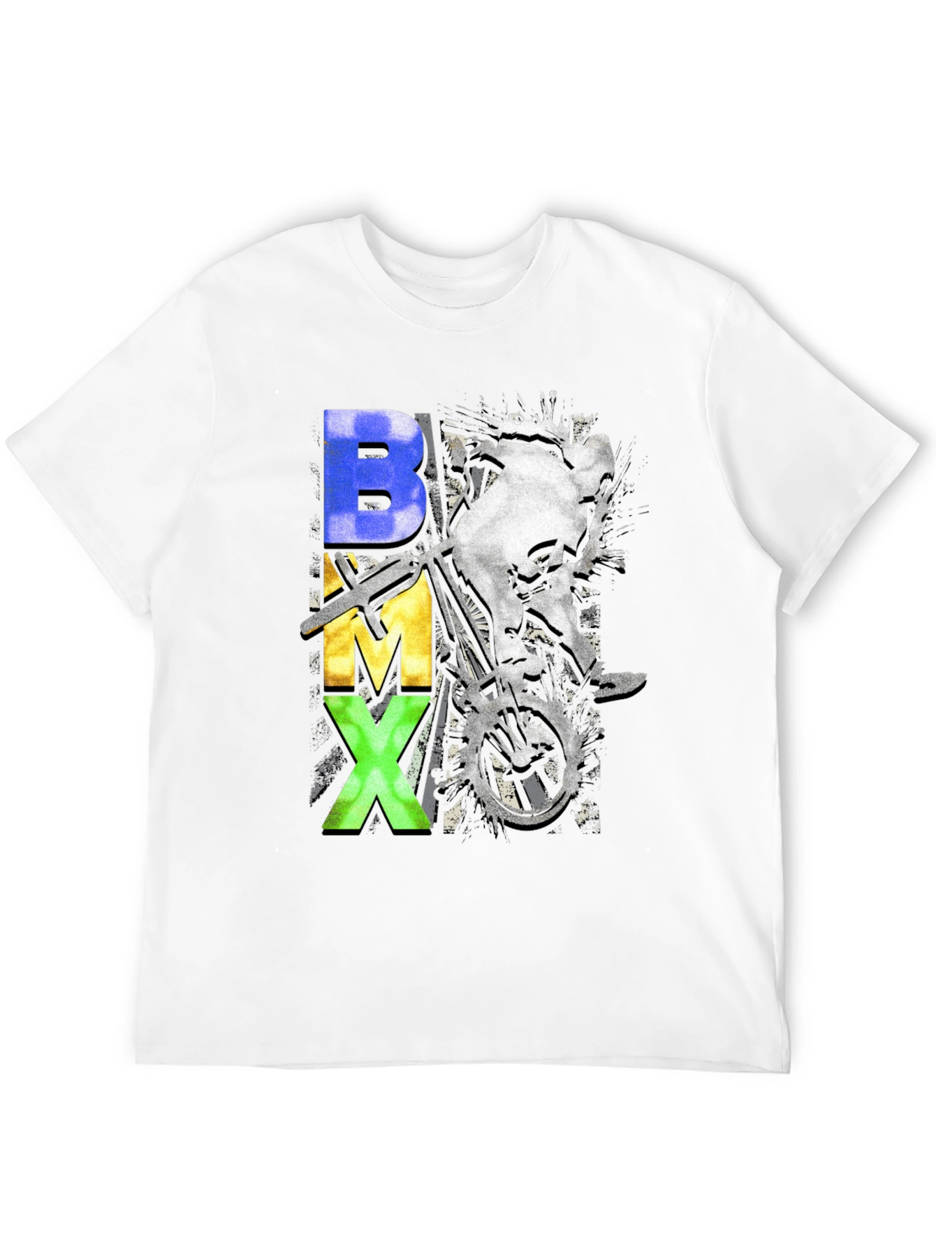 BMX Graphic Print Crew Neck T-Shirt