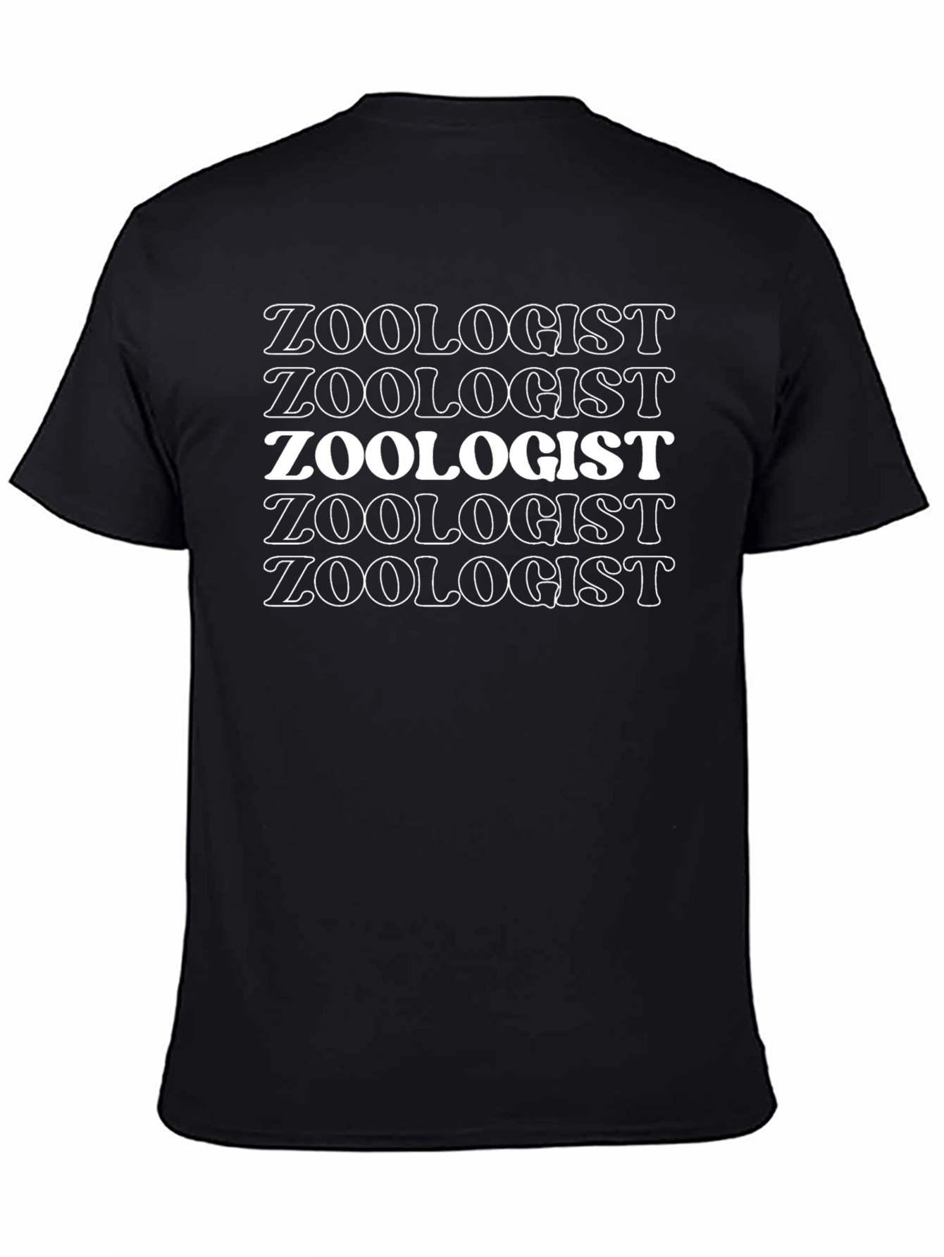 Zoologist Text Graphic Tee - Black