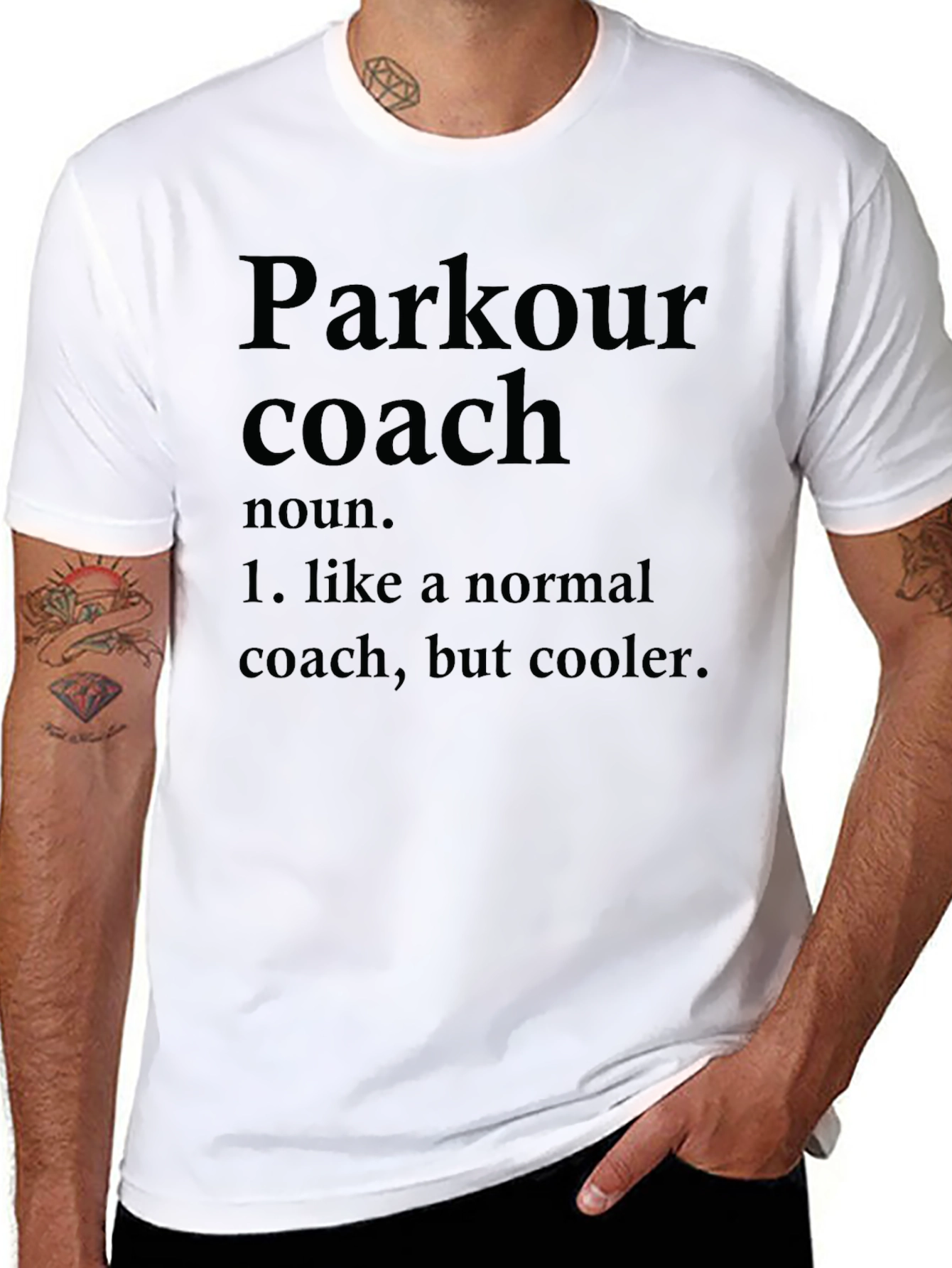 Parkour Coach Definition Black T-Shirt