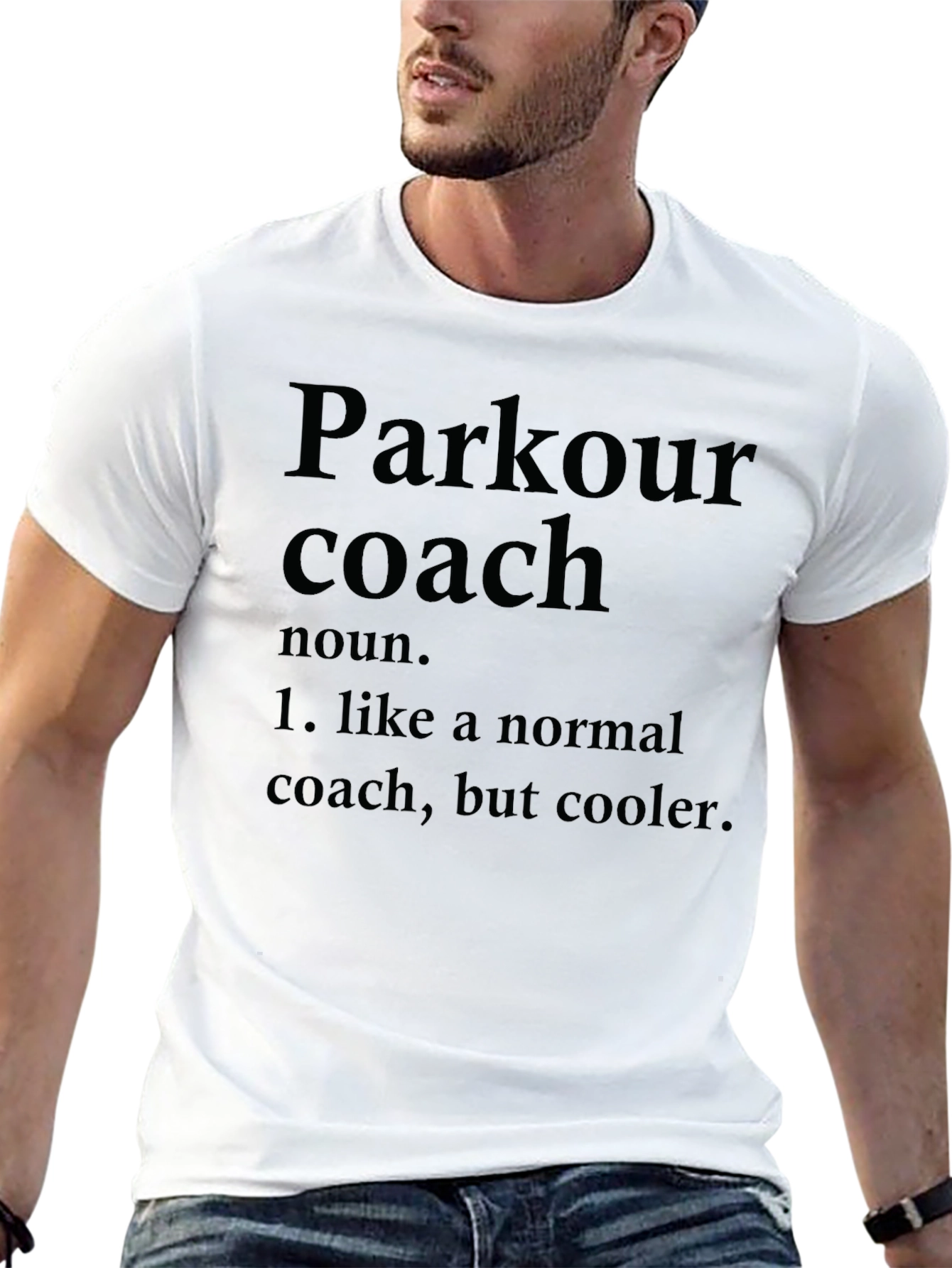 Parkour Coach Definition Black T-Shirt