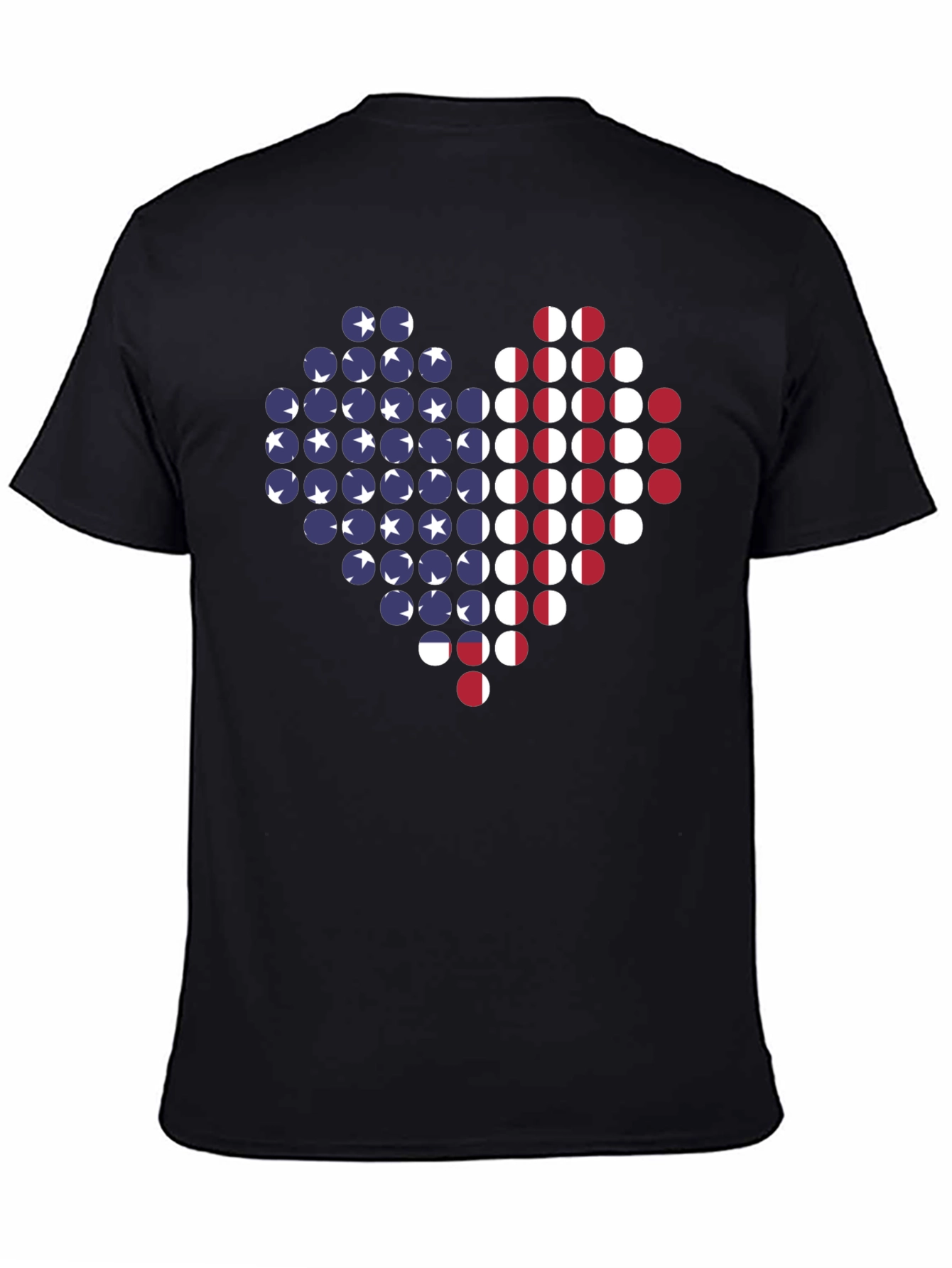 American Flag Heart Graphic T-Shirt