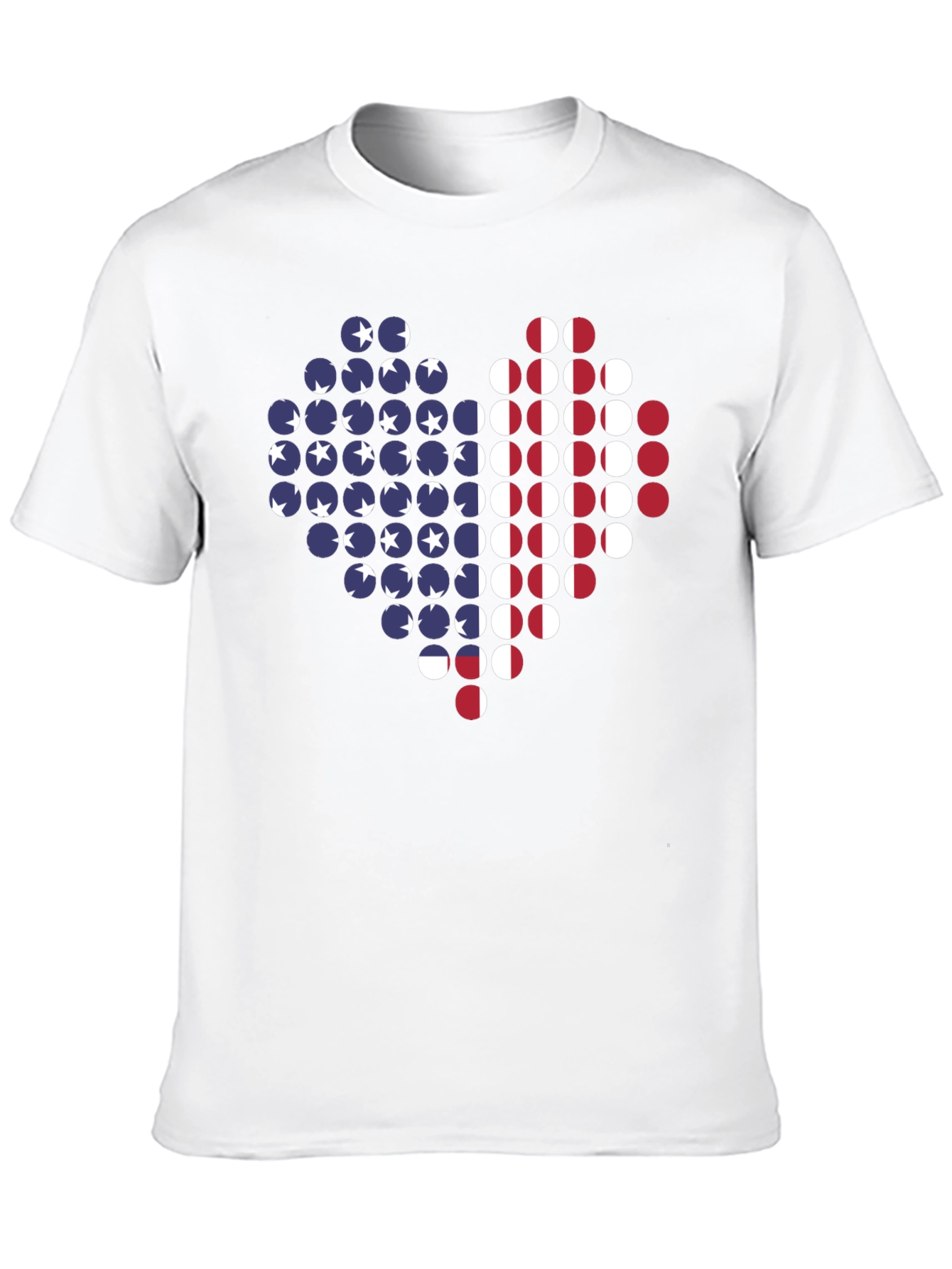 American Flag Heart Graphic T-Shirt