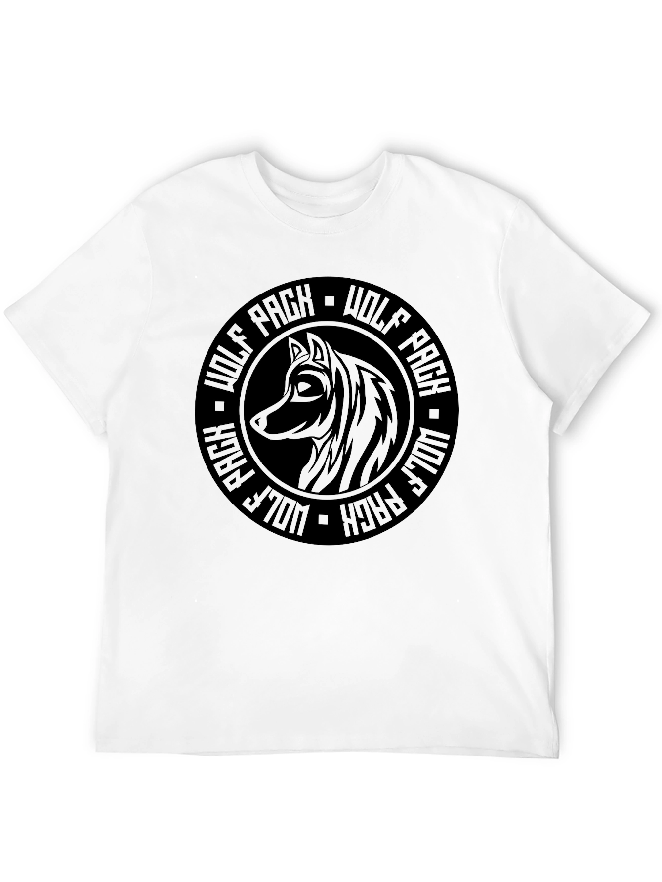 Wolf Pack Graphic T-Shirt - Stylish Black Tee