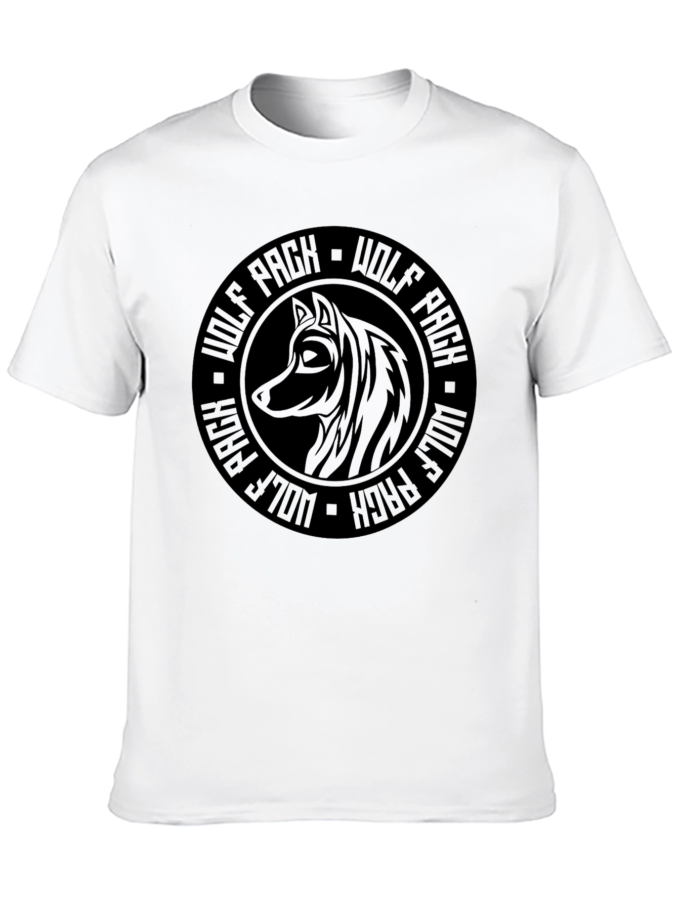 Wolf Pack Graphic T-Shirt - Stylish Black Tee