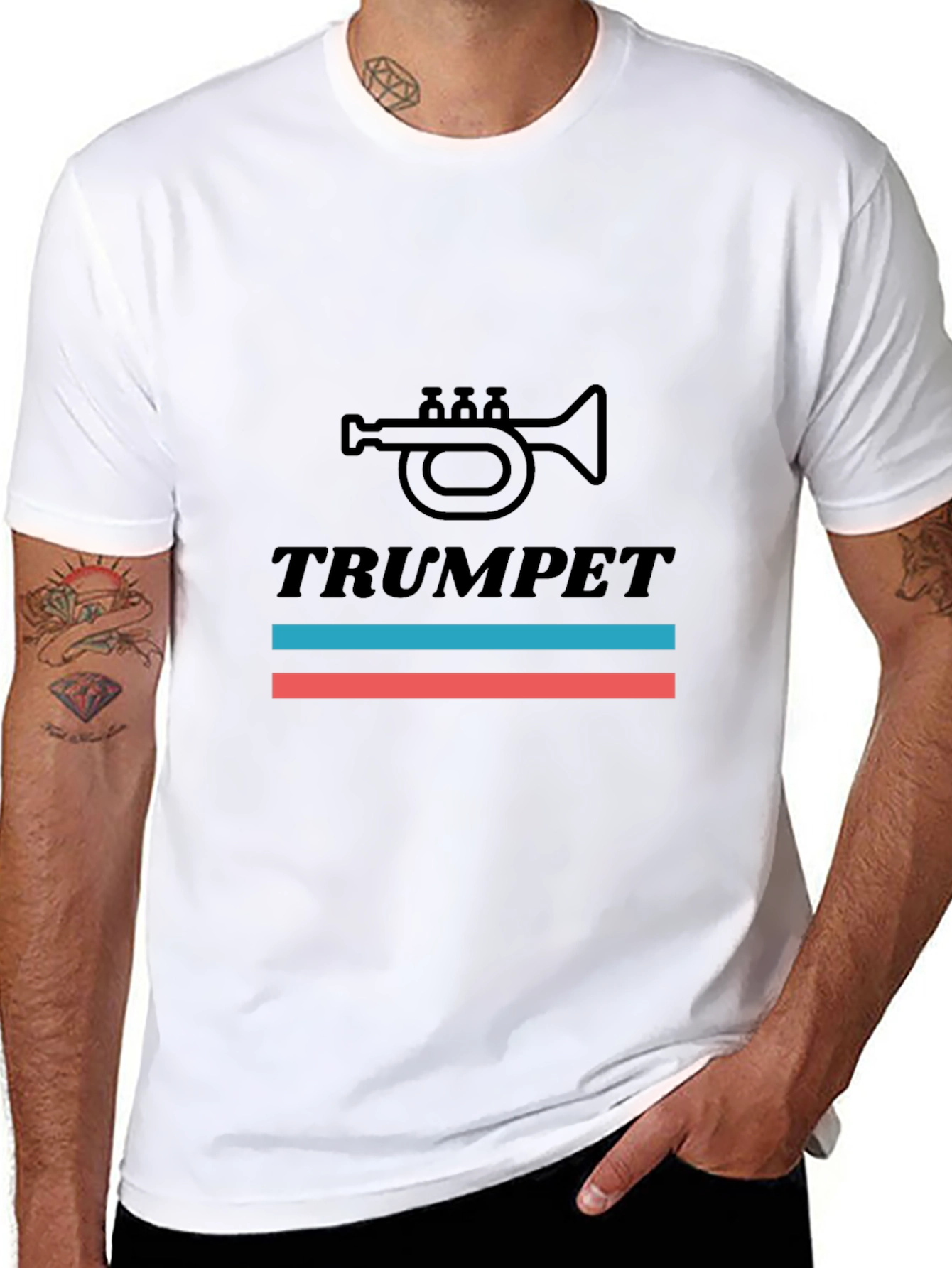 Trumpet Graphic Tee - Music Lovers T-Shirt