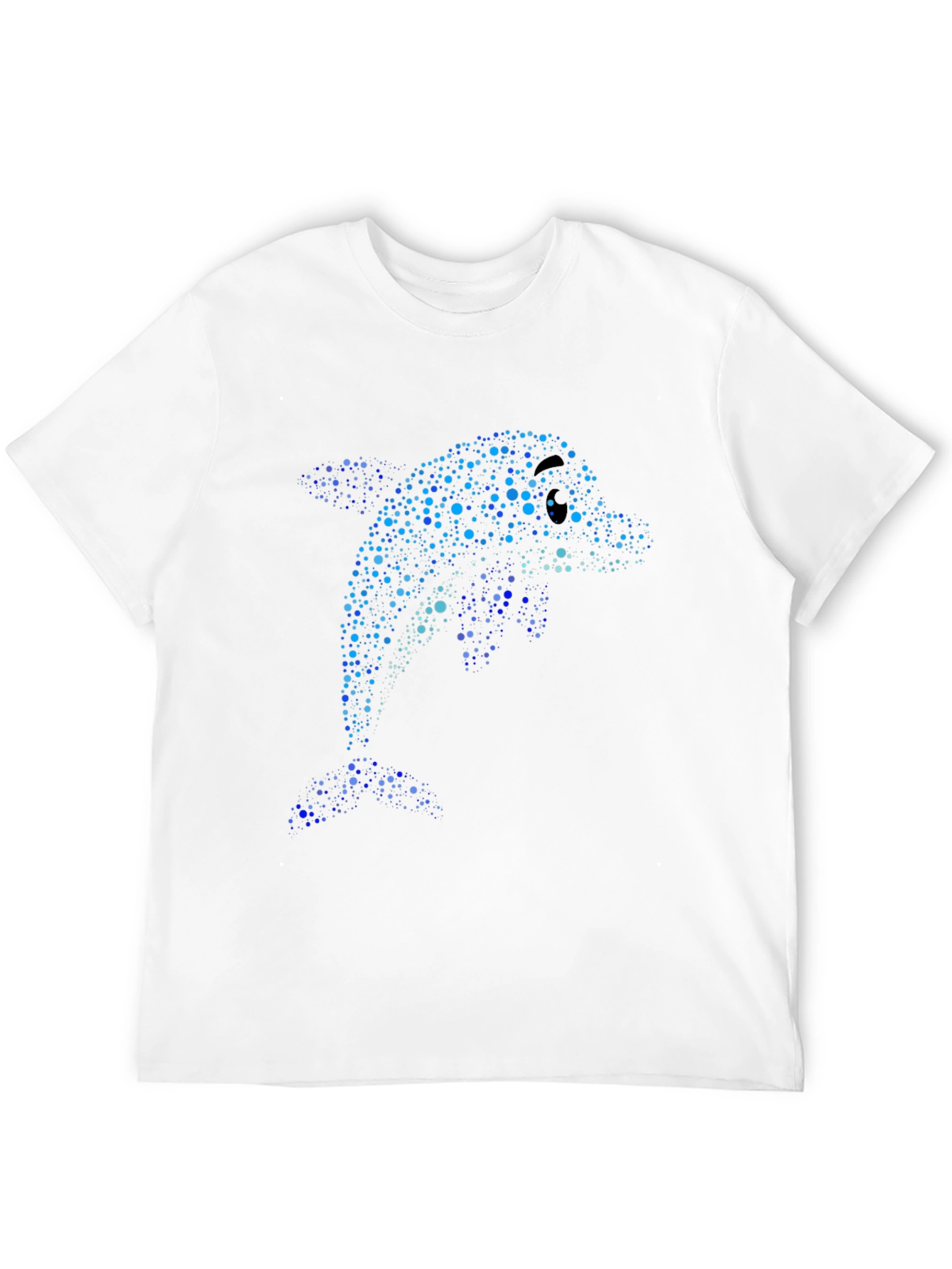 Dolphin Dot Art T-Shirt - Black