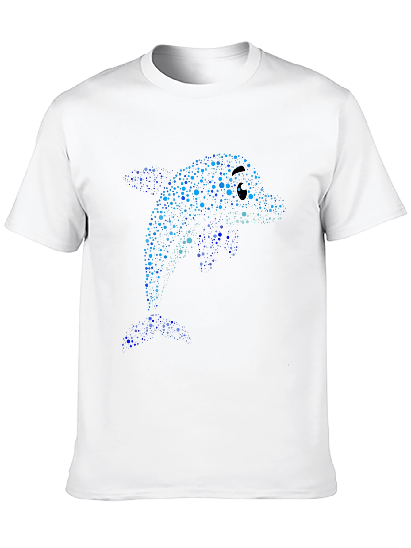 Dolphin Dot Art T-Shirt - Black