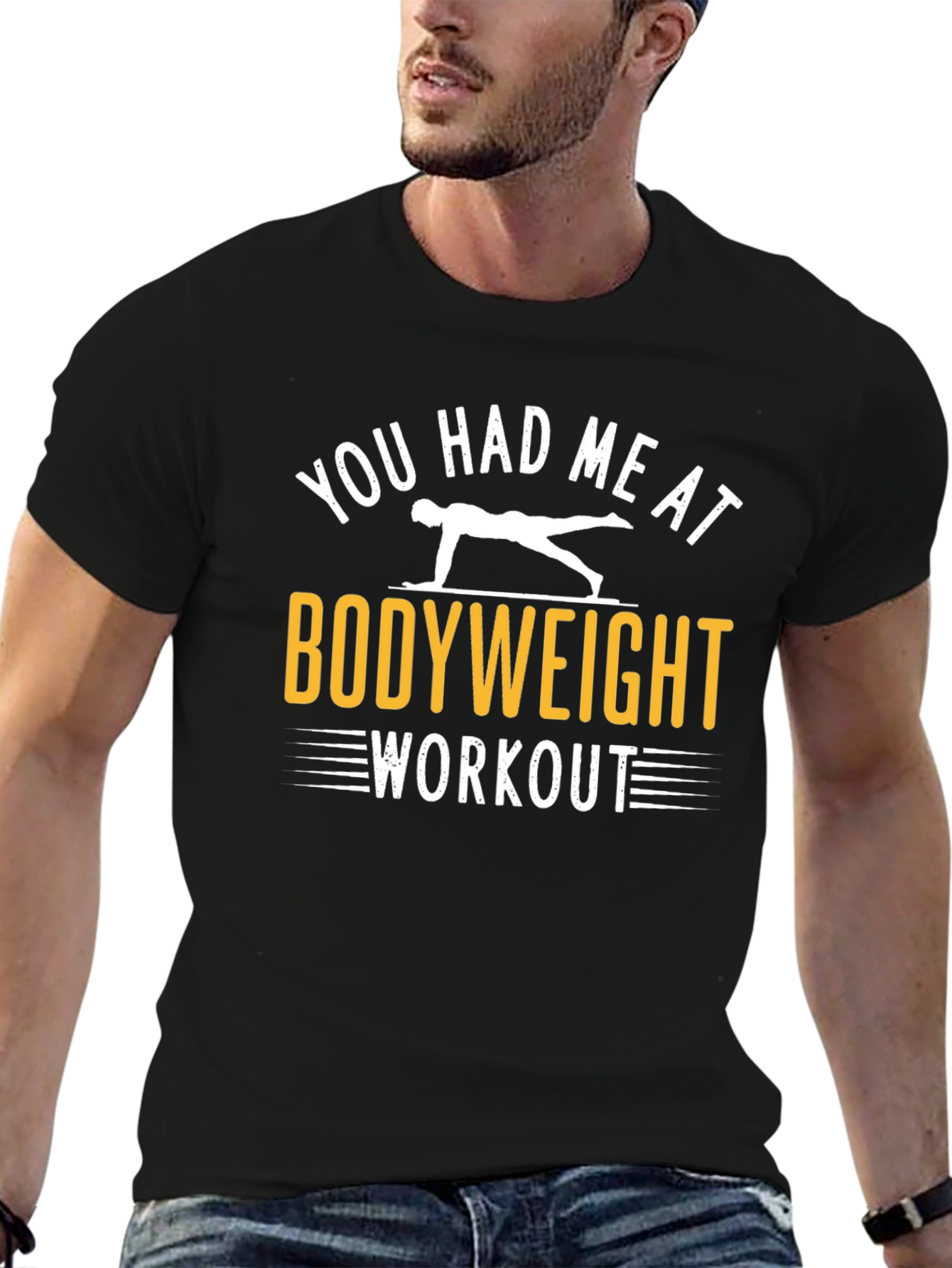 Bodyweight Workout Graphic Tee - Fitness Motivation
