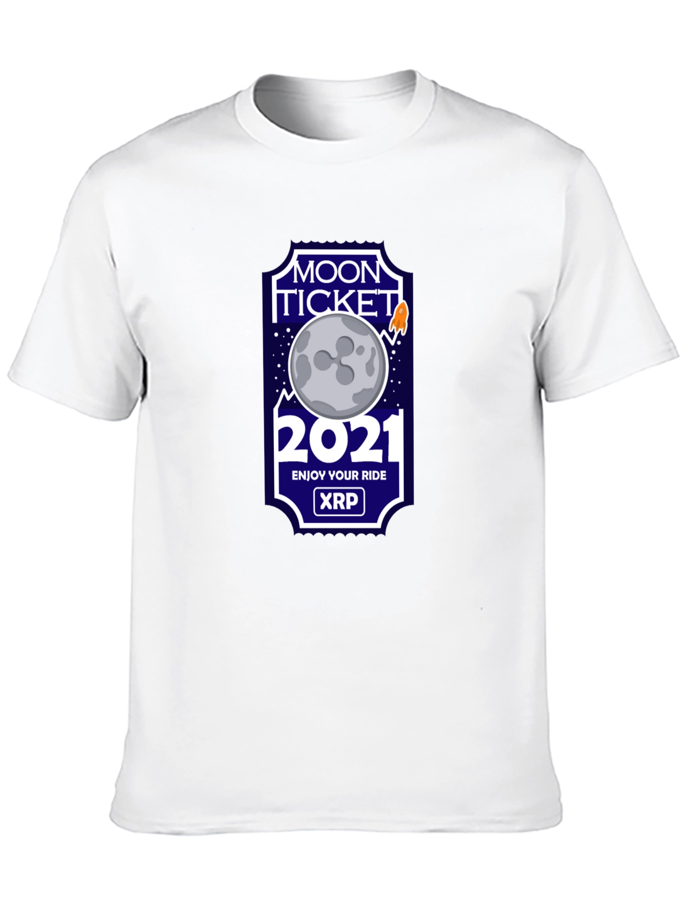 Moon Ticket 2021 XRP T-Shirt - Crypto Tee