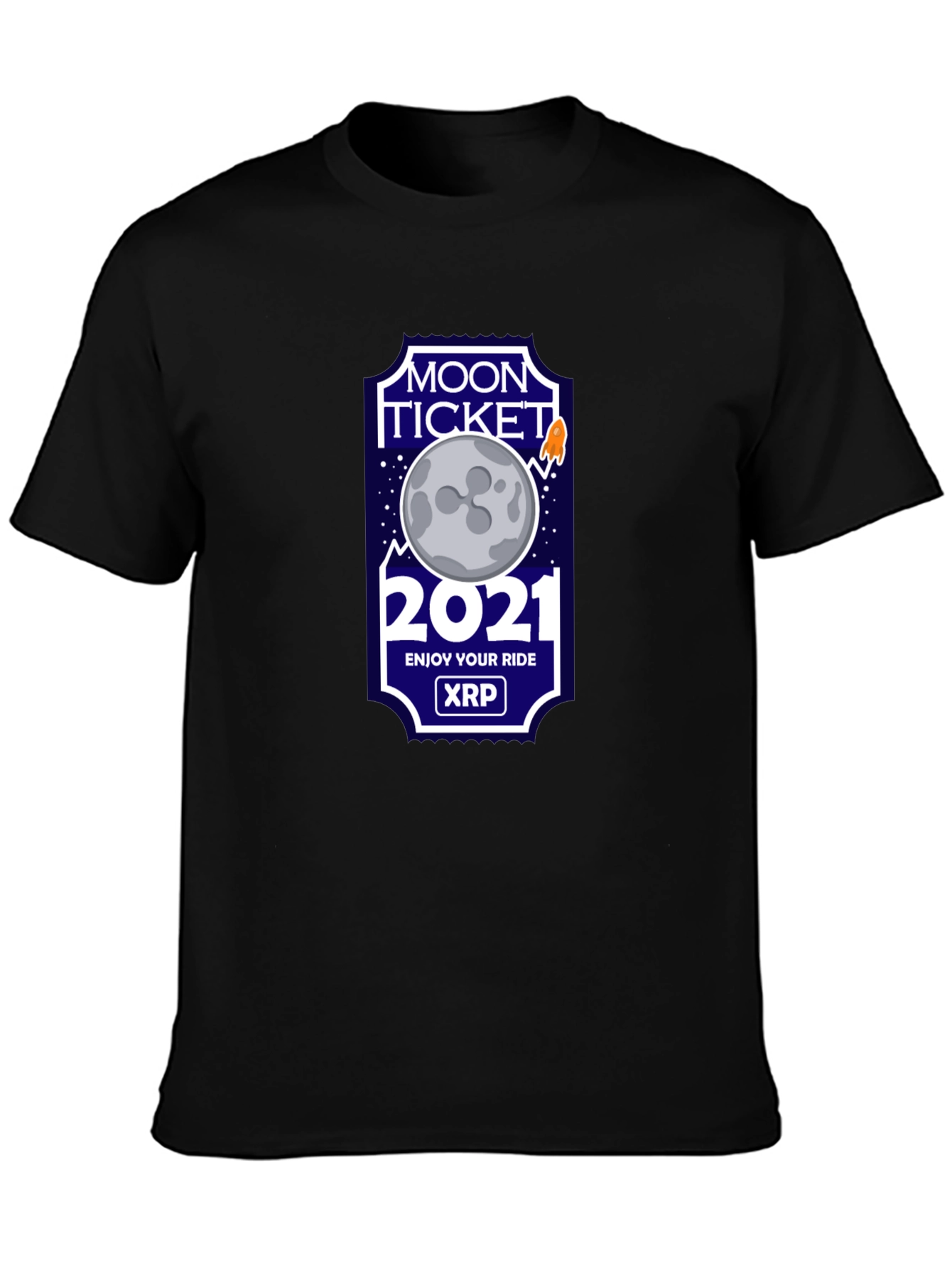 Moon Ticket 2021 XRP T-Shirt - Crypto Tee