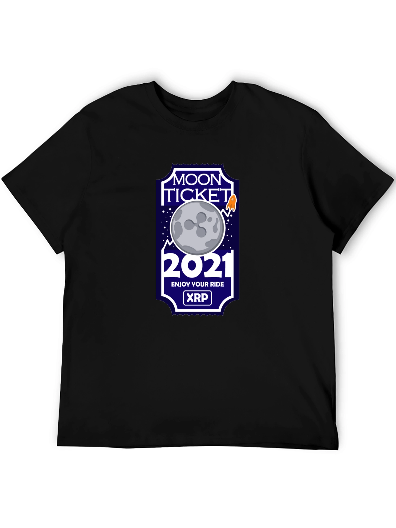 Moon Ticket 2021 XRP T-Shirt - Crypto Tee