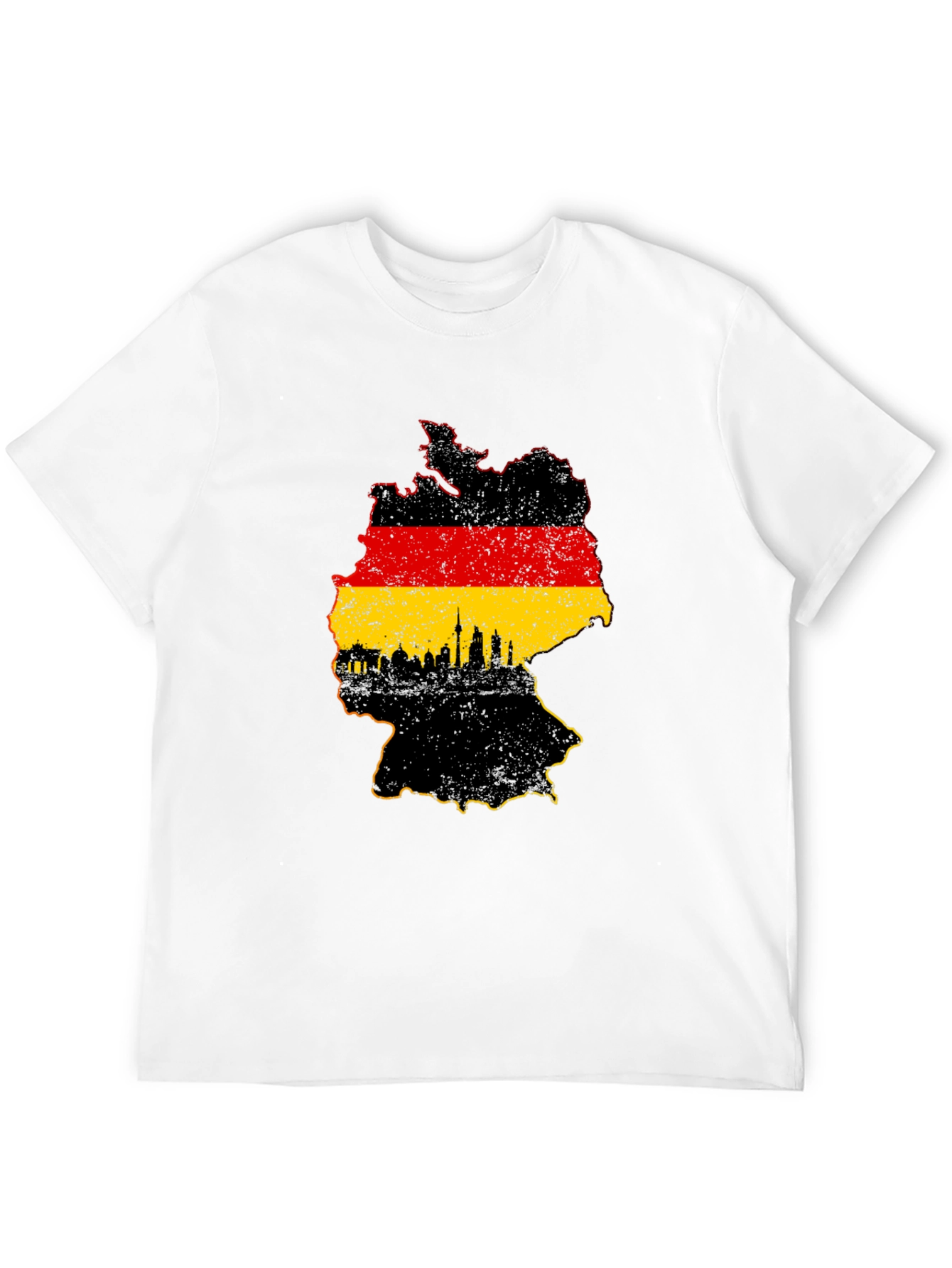 Germany Map Graphic T-Shirt - Black