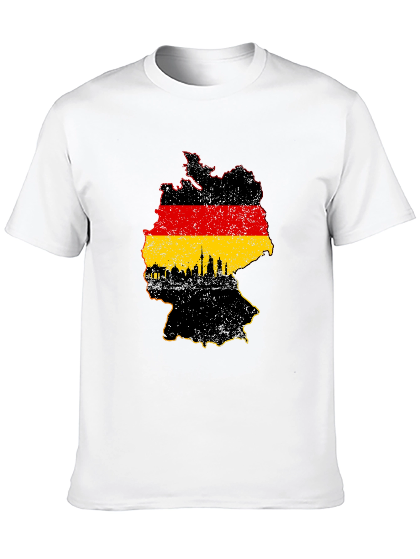 Germany Map Graphic T-Shirt - Black