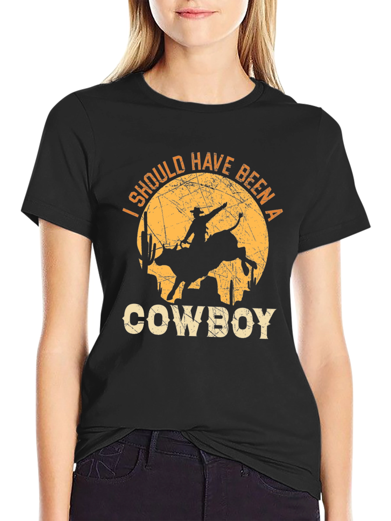 Cowboy Graphic T-Shirt - Western Style Mens Tee