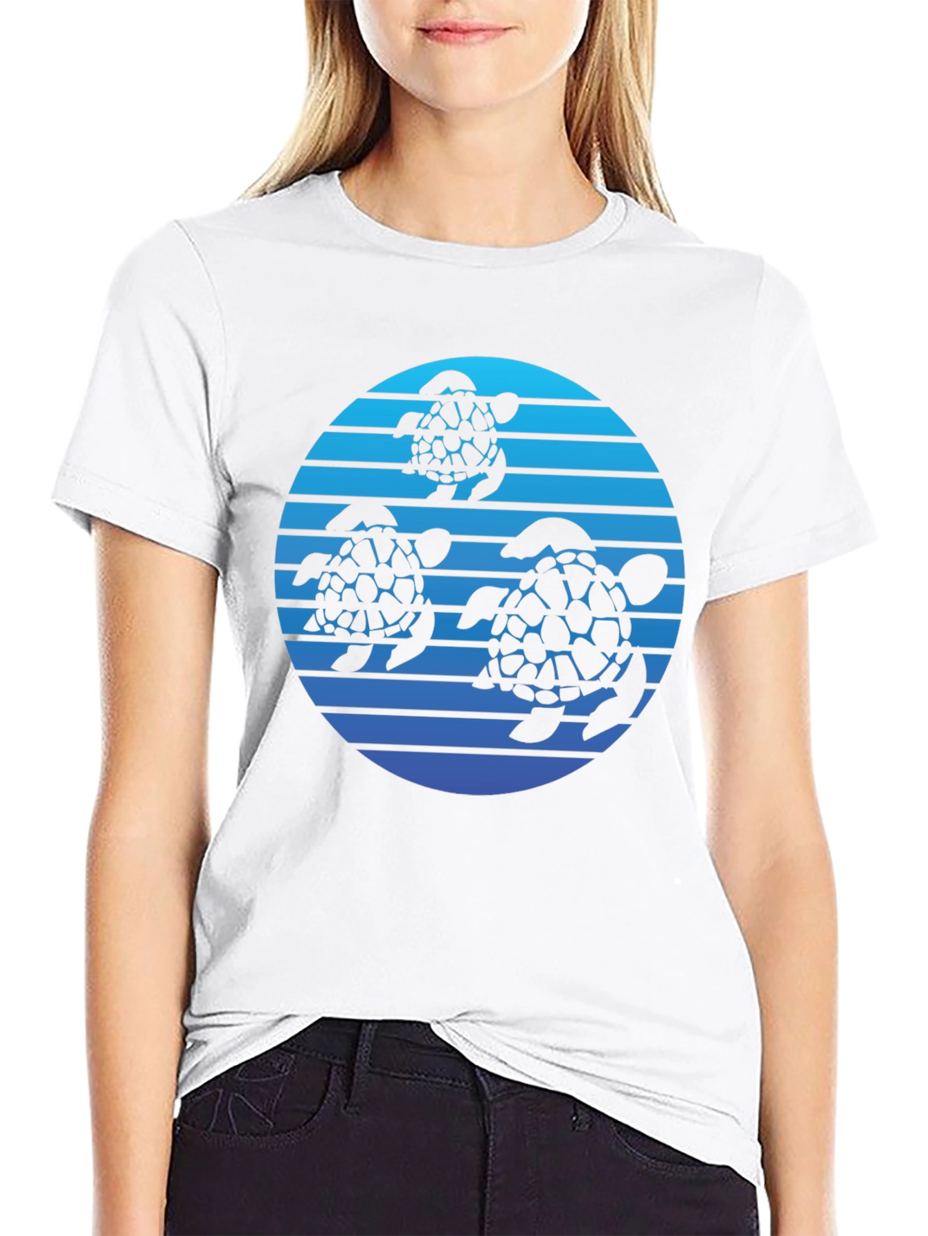 Turtle Sunset Graphic Tee - Black
