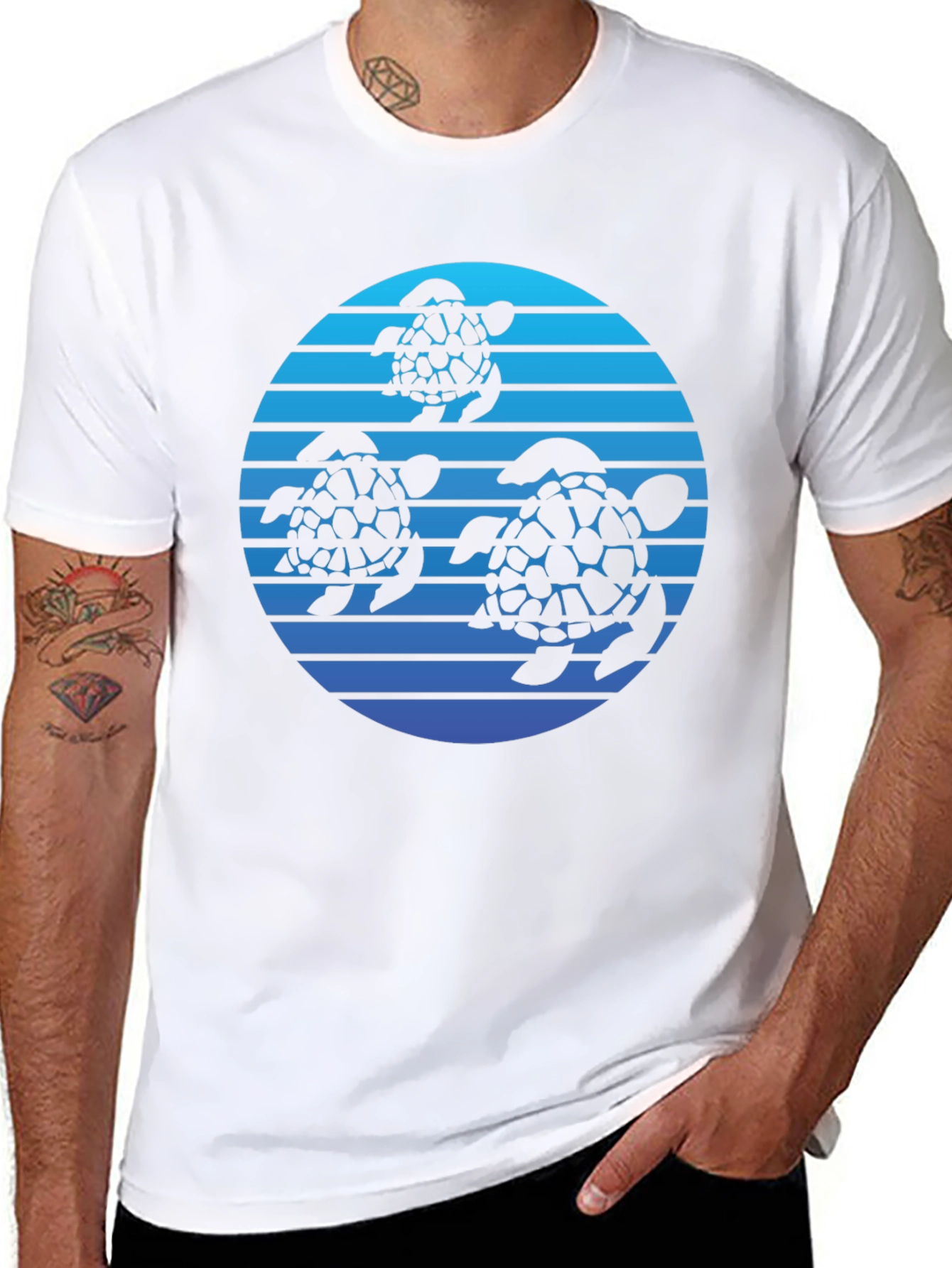 Turtle Sunset Graphic Tee - Black