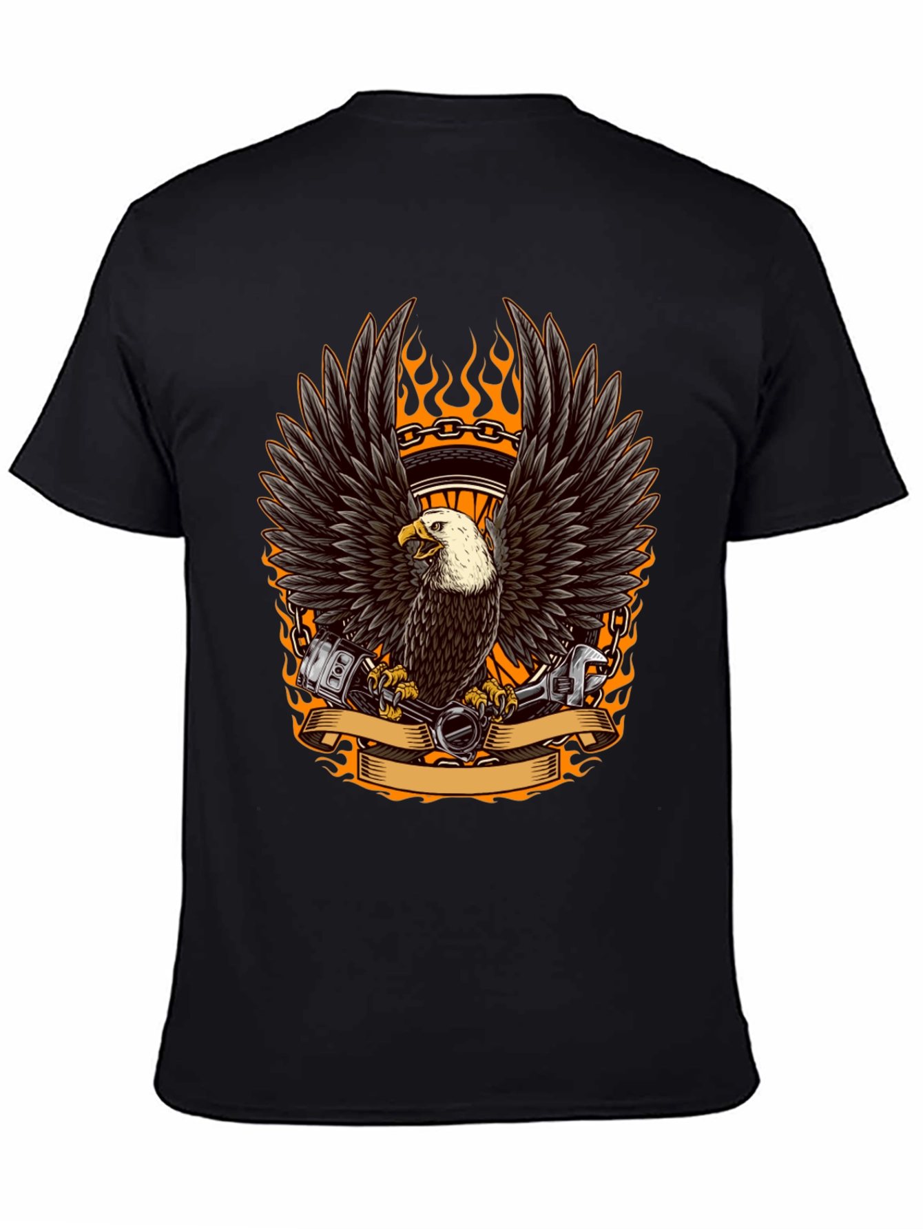 Eagle Biker T-Shirt - Black
