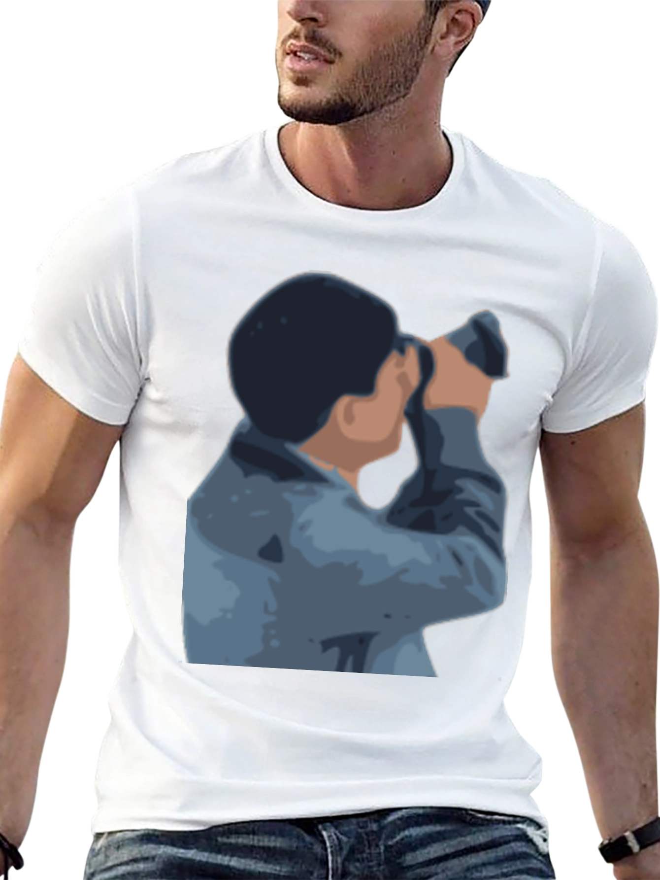 Binocular Gazer Graphic Tee - Modern Style