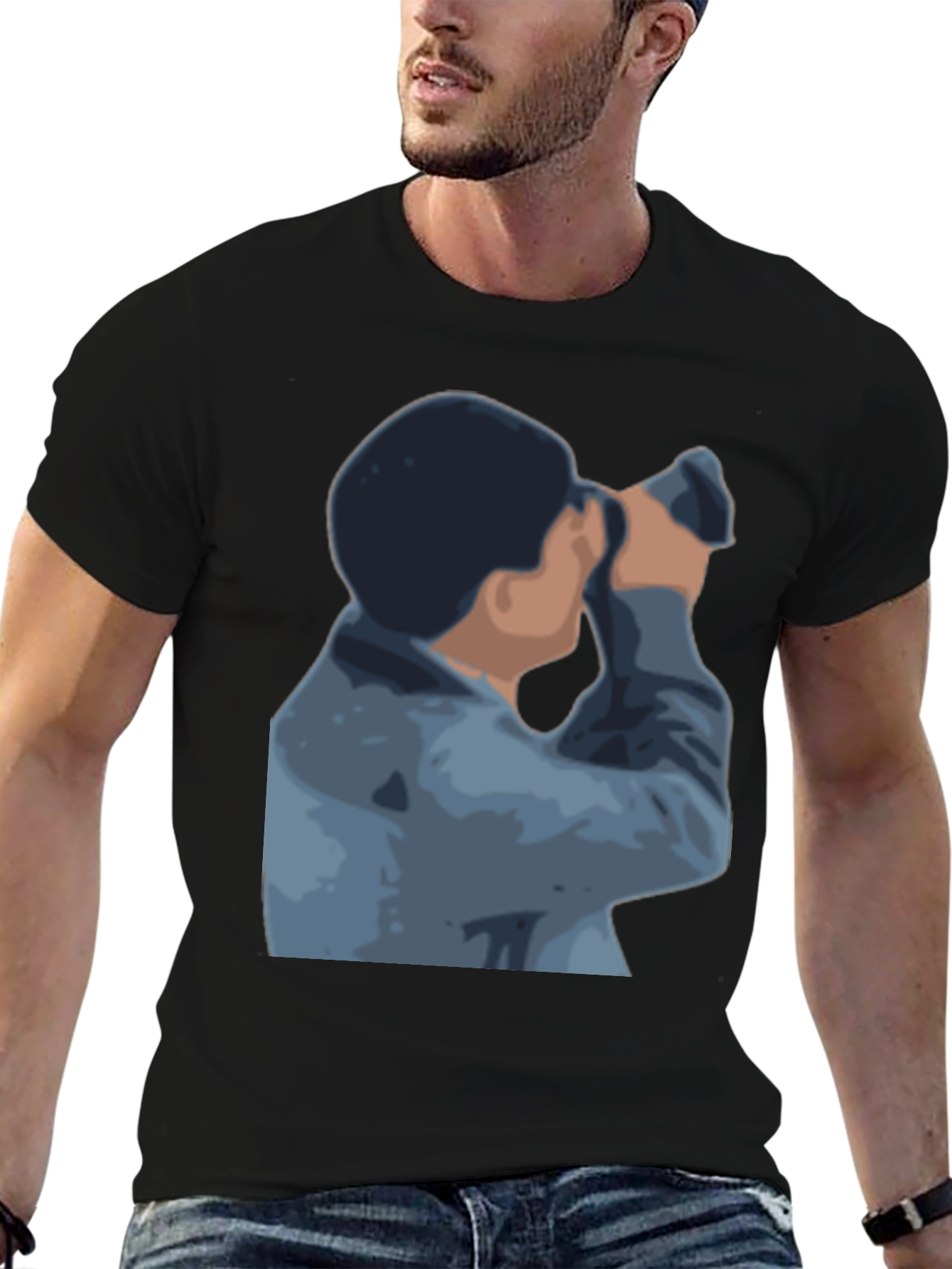 Binocular Gazer Graphic Tee - Modern Style