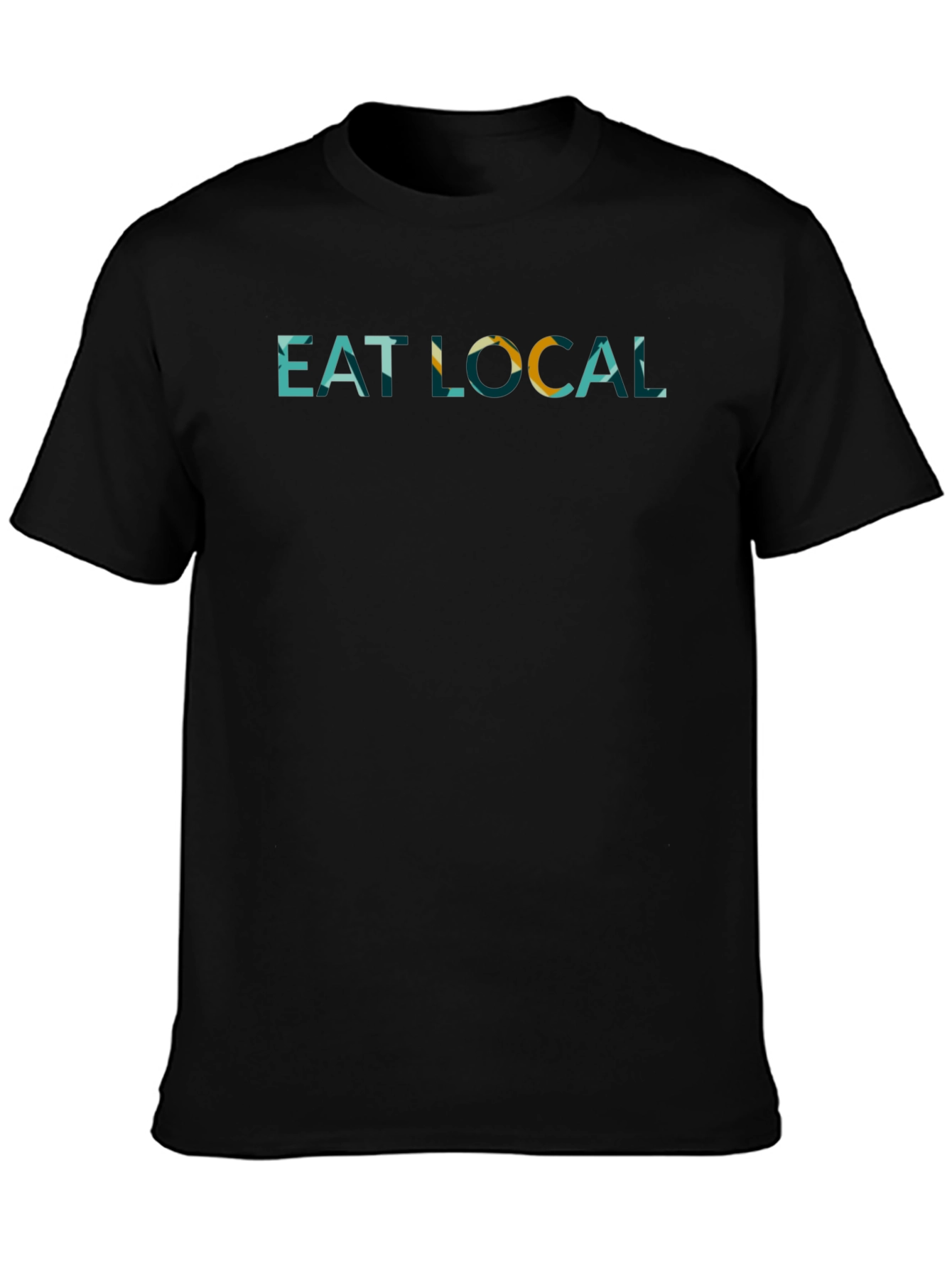 Eat Local Black Graphic Tee