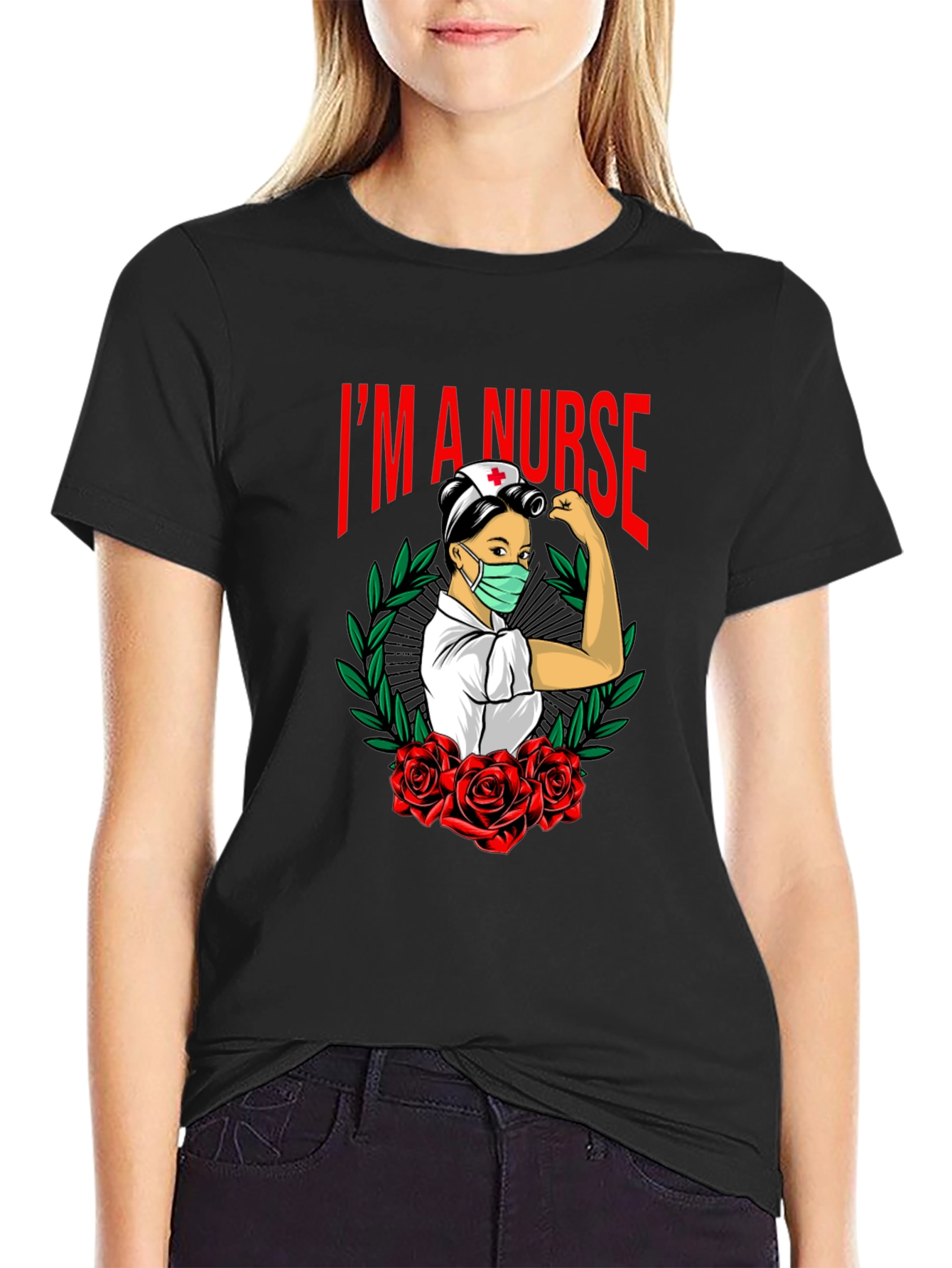Im A Nurse Black Graphic T-Shirt