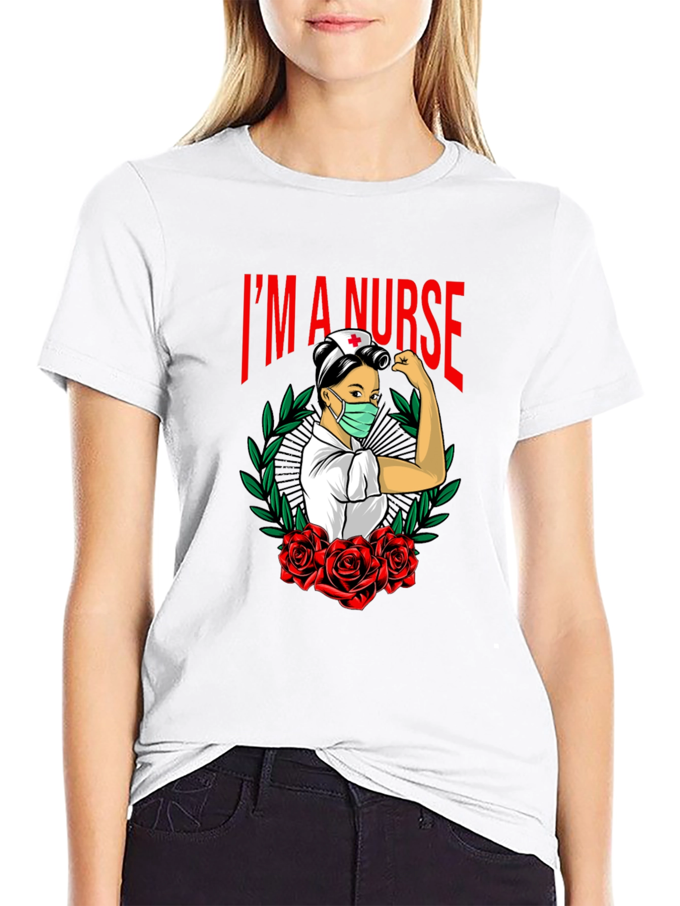 Im A Nurse Black Graphic T-Shirt