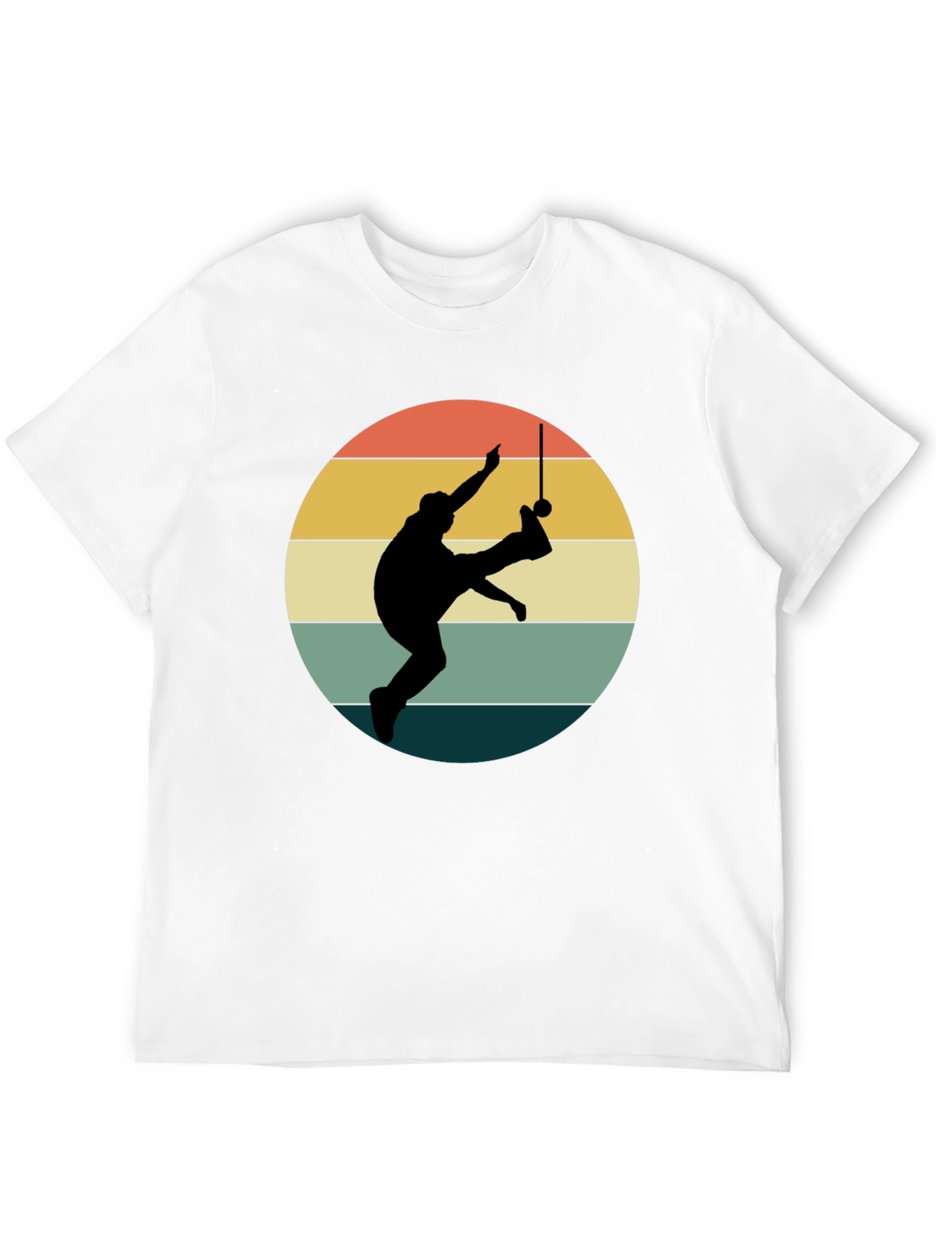 Retro Capoeira Silhouette Black T-Shirt