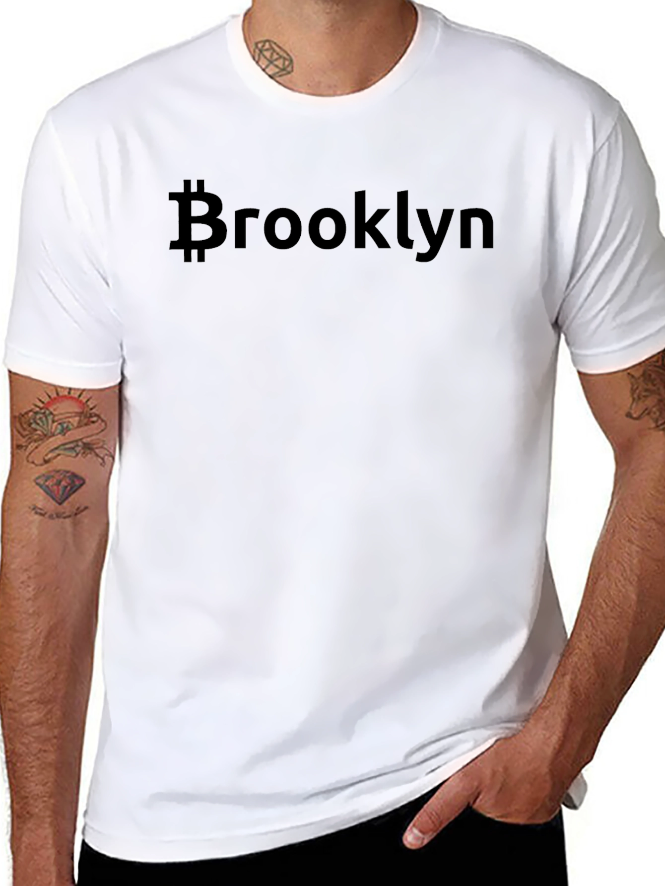 Brooklyn Bitcoin Tee - Black Graphic T-Shirt